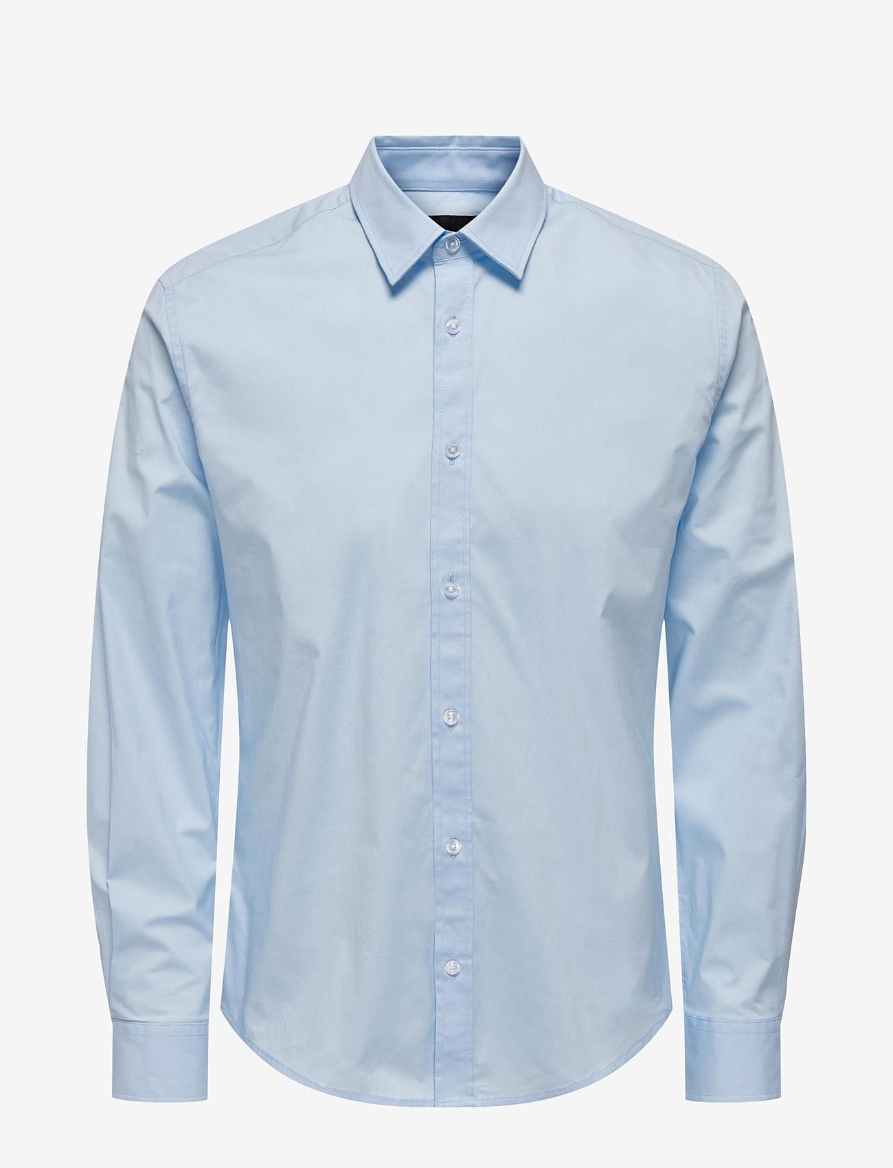 ONLY & SONS - ONSANDY SLIM EASY IRON POPLIN SHIRT NOOS - formele overhemden - cashmere blue - 1