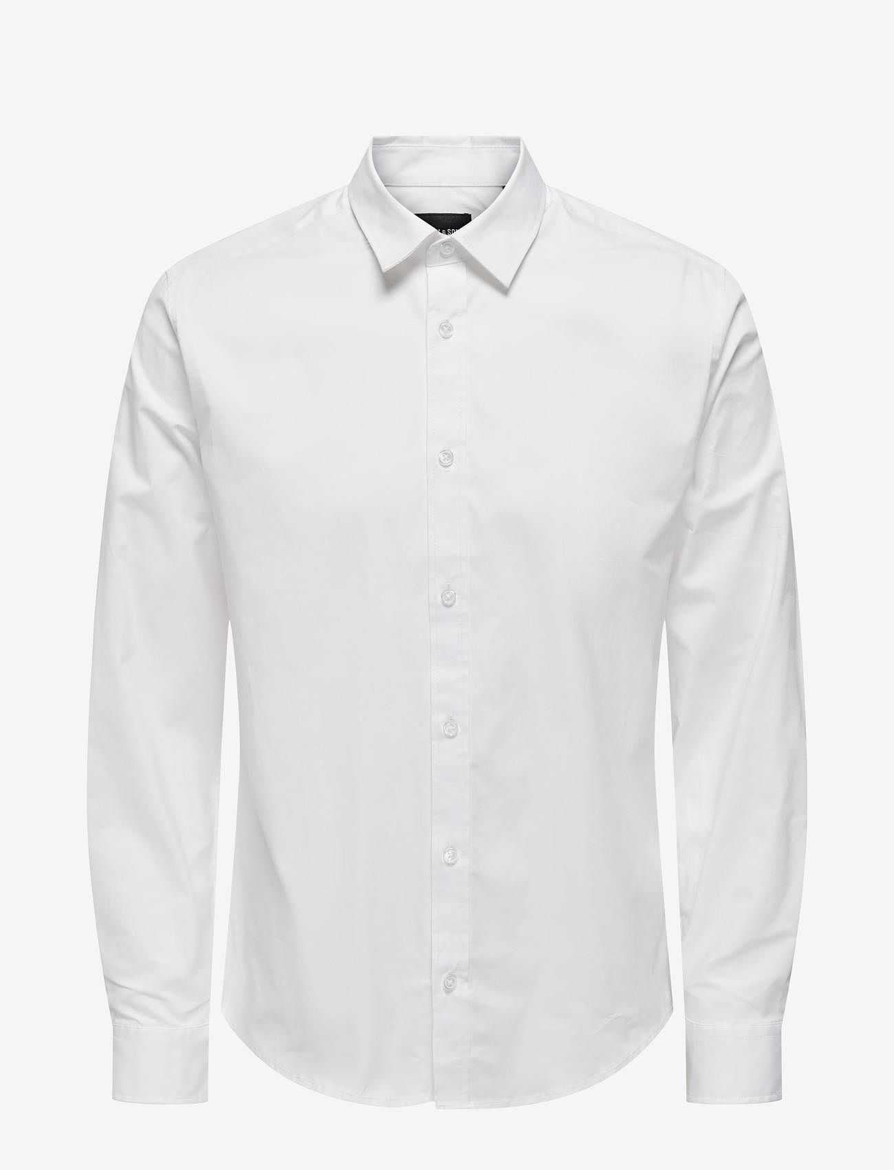 ONLY & SONS - ONSANDY SLIM EASY IRON POPLIN SHIRT NOOS - lowest prices - white - 0
