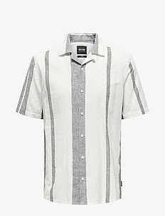 ONSCAIDEN SS STRIPE LINEN RESORT NOOS, ONLY & SONS