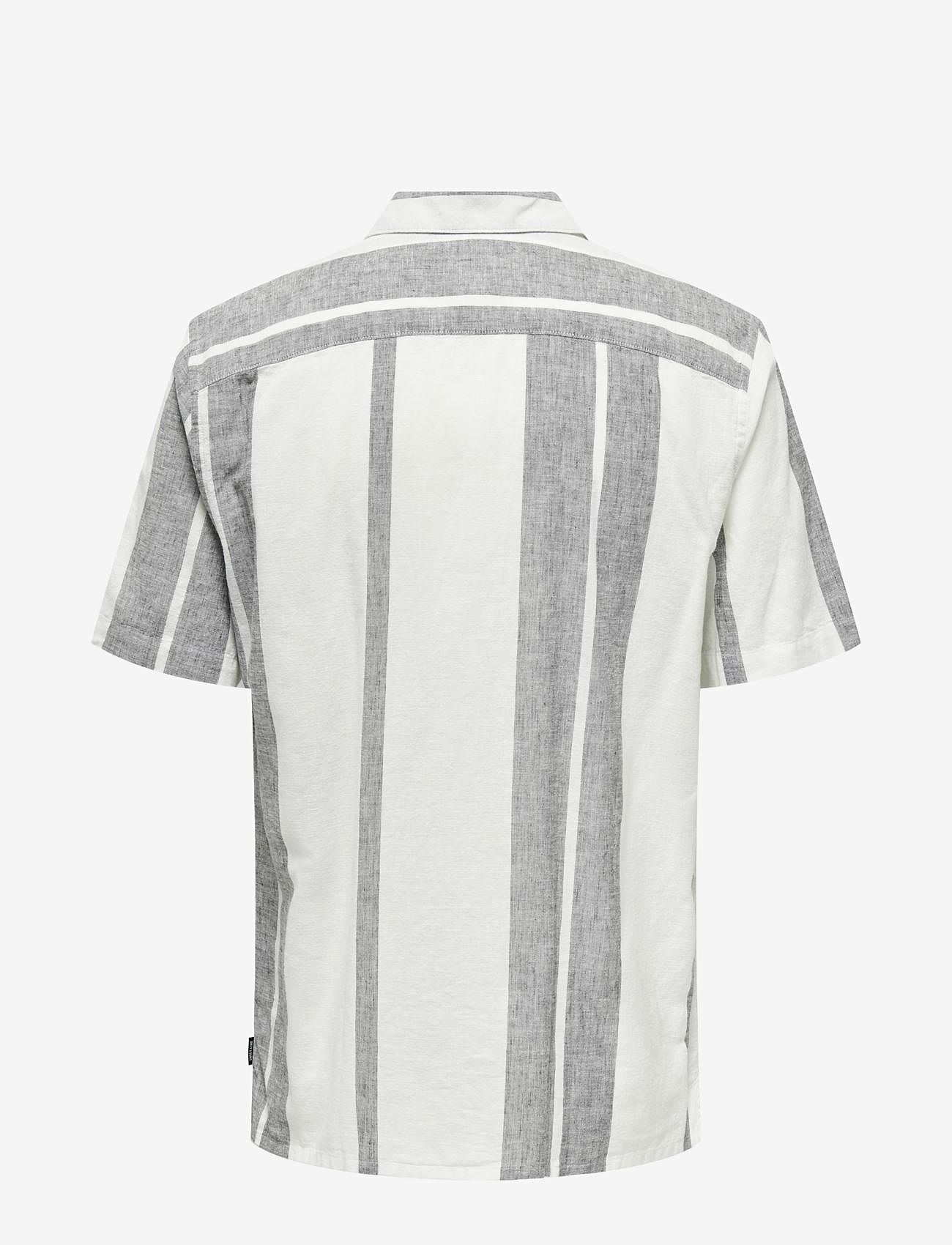 ONLY & SONS - ONSCAIDEN LIFE STRIPE LINEN RESORT NOOS - lowest prices - cloud dancer - 1