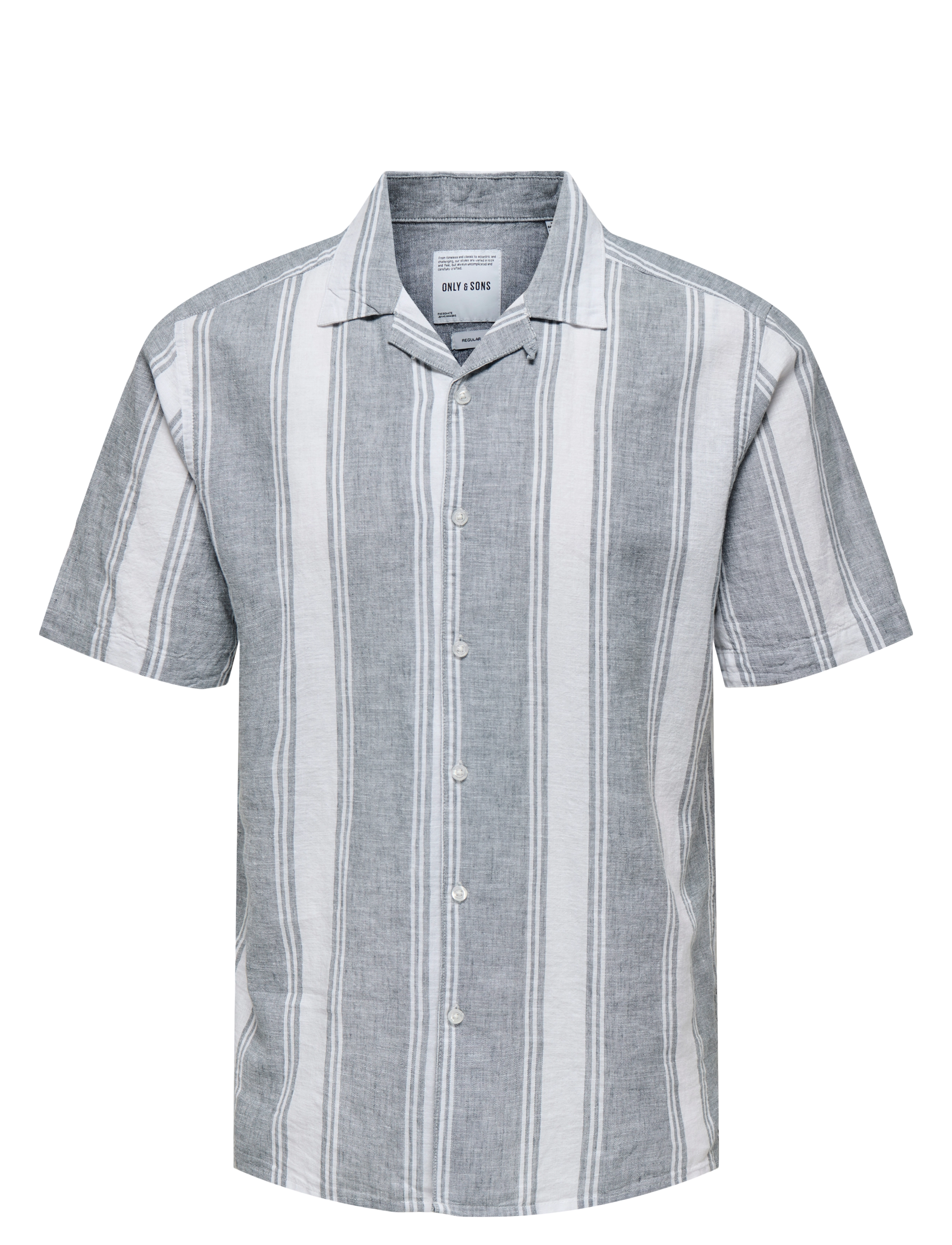 ONLY & SONS Onscaiden Life Stripe Res Linenblendnoos Grau - XS - Herren