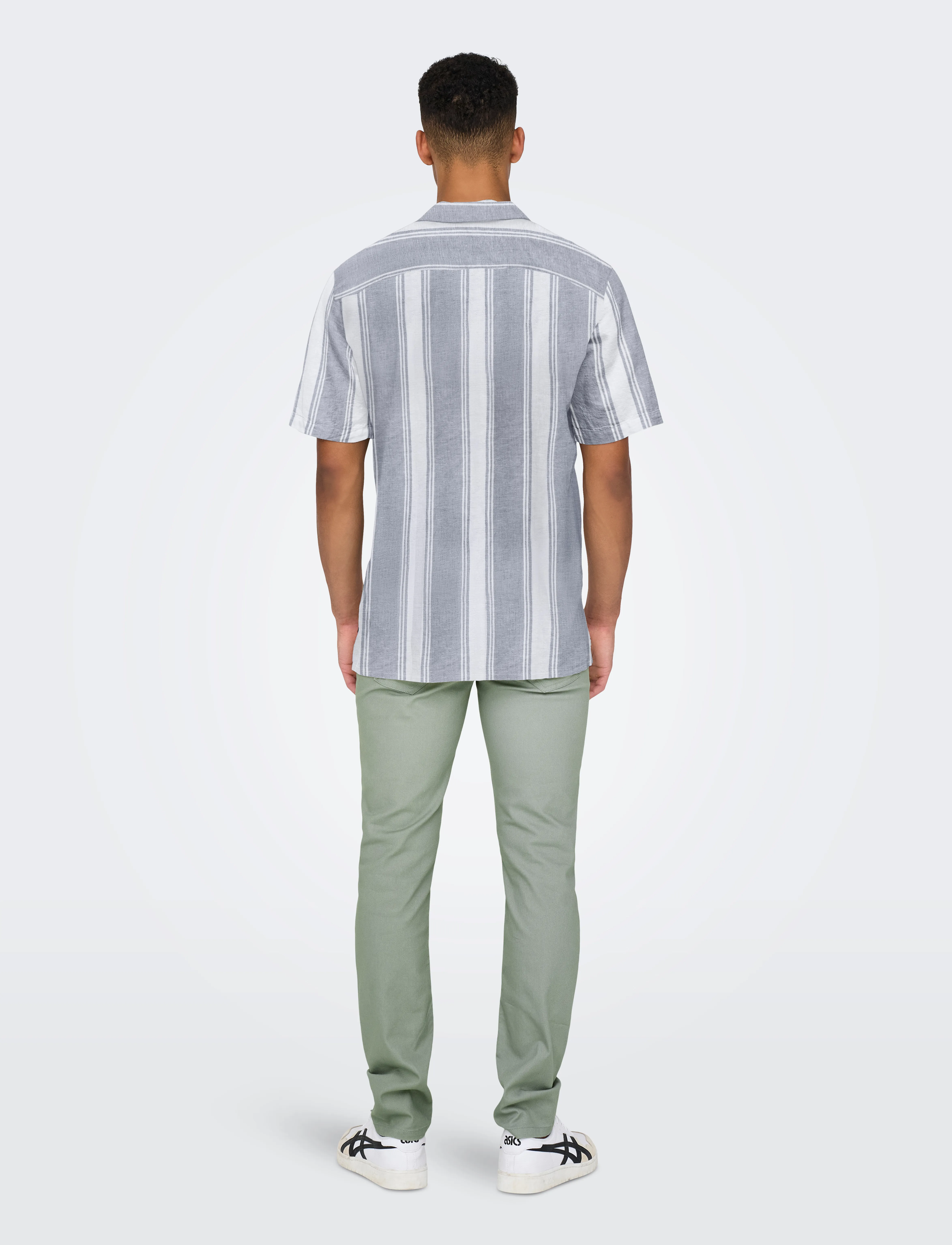 ONLY & SONS - ONSCAIDEN LIFE STRIPE LINEN RESORT NOOS - linen shirts - poppy seed - 3