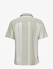 ONLY & SONS - ONSCAIDEN SS STRIPE LINEN RESORT NOOS - short-sleeved shirts - vintage khaki - 1