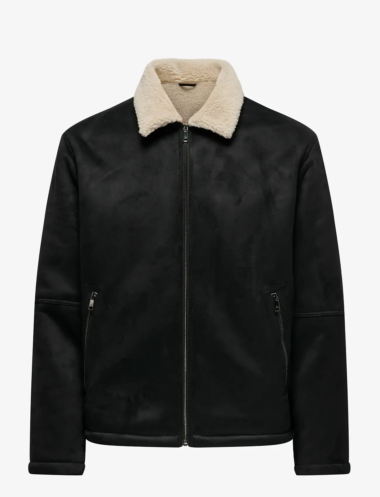 ONLY & SONS - ONSROYCE SHEARLING JACKET OTW - kerged jakid - black - 0