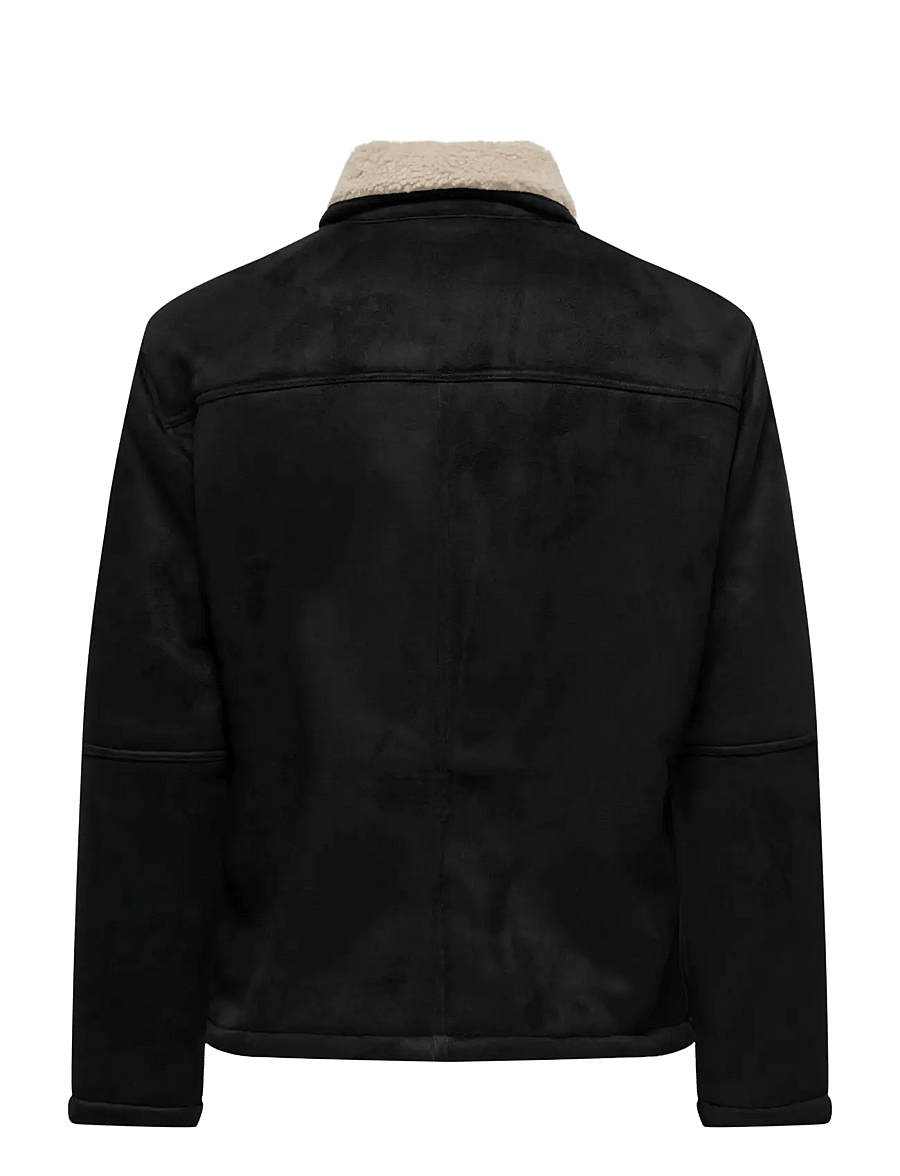 ONLY & SONS - ONSROYCE SHEARLING JACKET OTW - efterårsjakker - black - 1