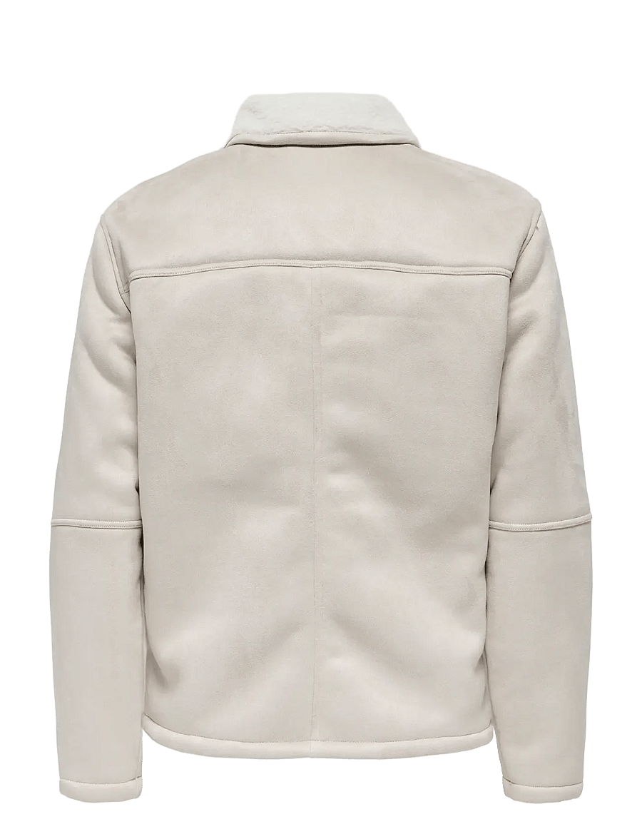 ONLY & SONS - ONSROYCE SHEARLING JACKET OTW - efterårsjakker - silver lining - 2