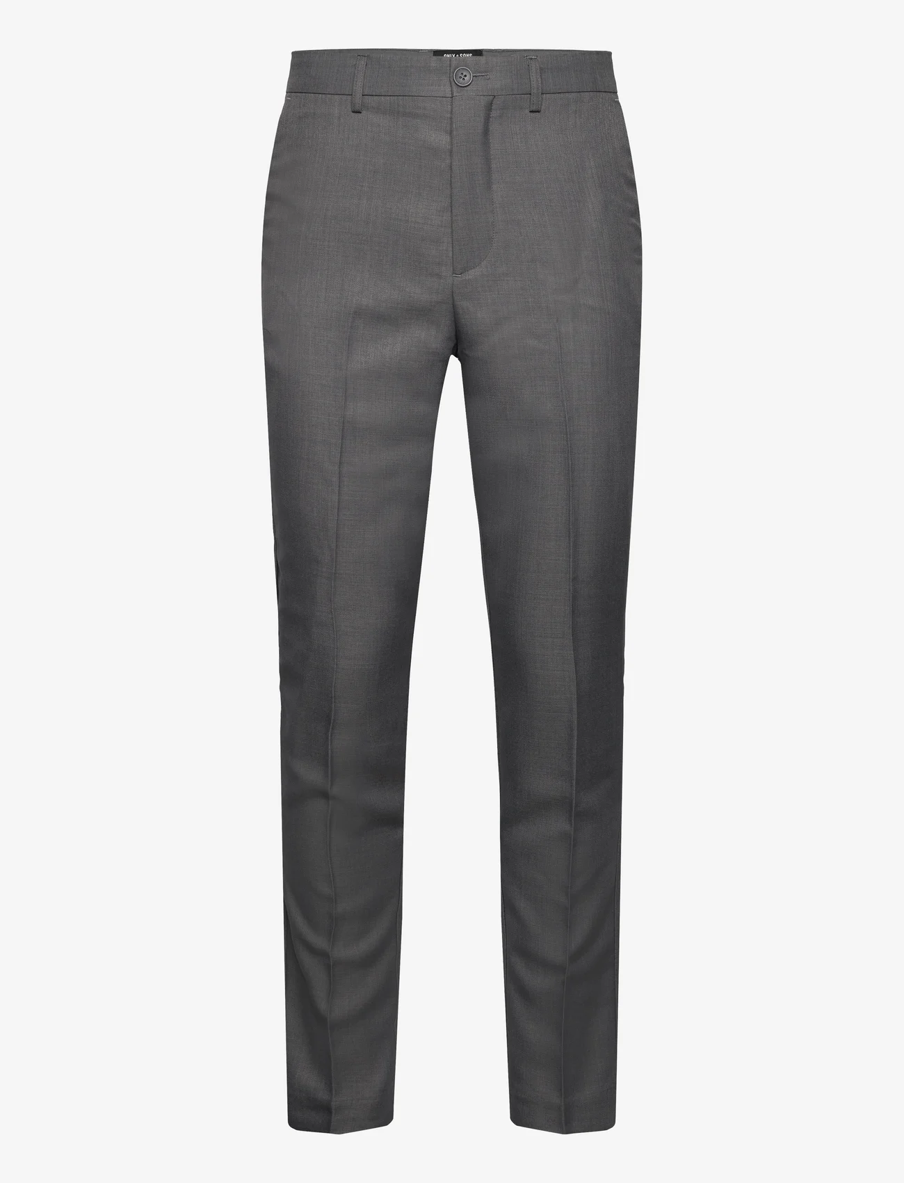 ONLY & SONS - ONSEVE SLIM CLEAN 0052 PANT - kostiumo kelnės - medium grey melange - 0