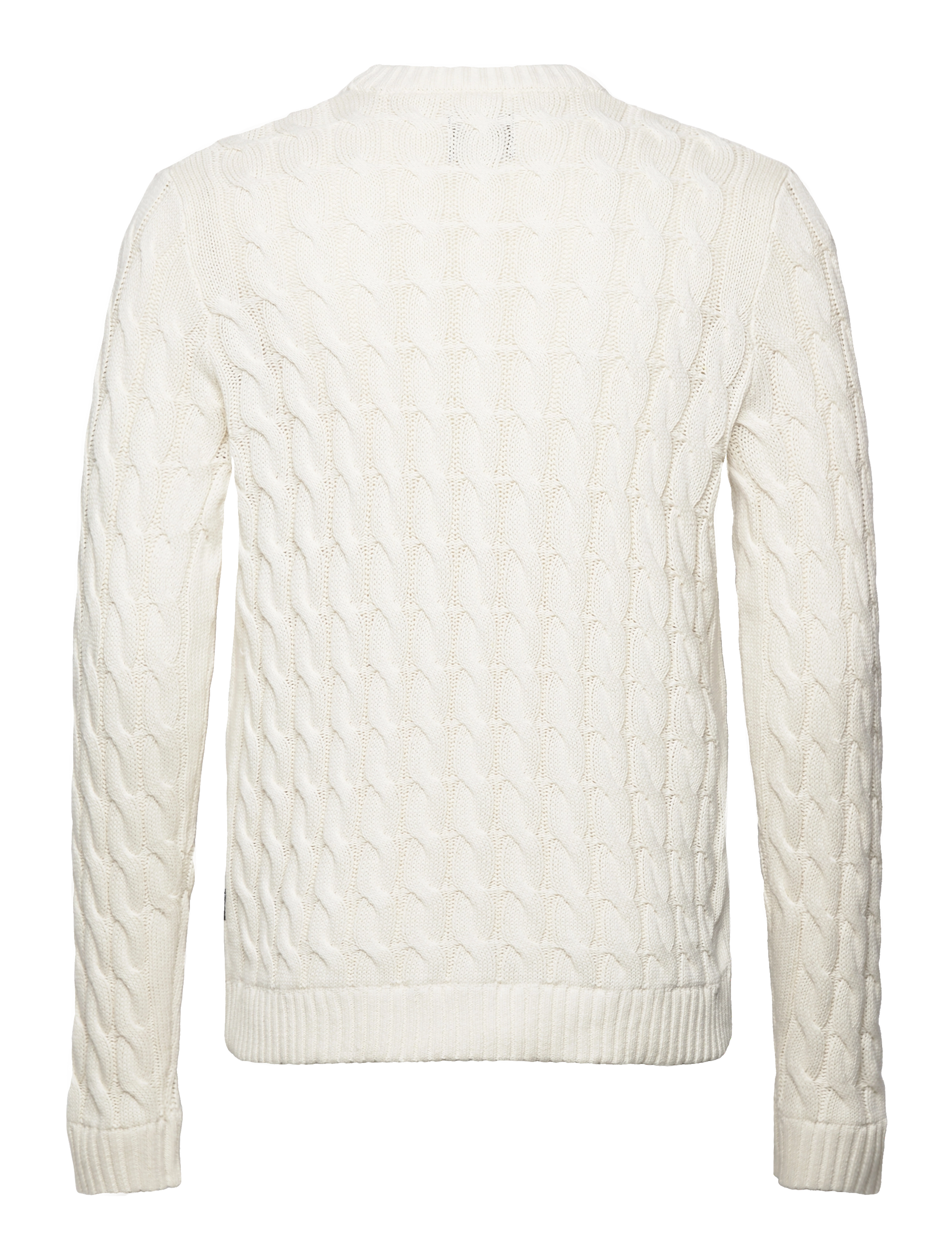ONLY & SONS - ONSKICKER LIFE REG 3 CABLE CREW KNIT - Ümmarguse kaelusega kudumid - antique white - 2