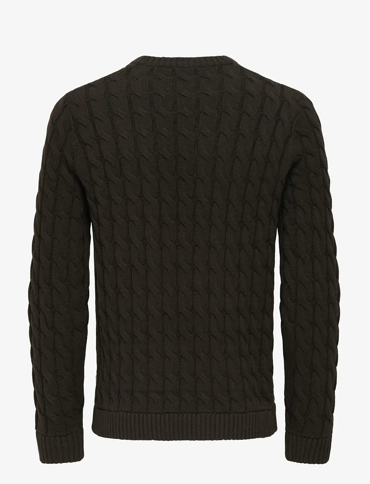 ONLY & SONS - ONSKICKER LIFE REG 3 CABLE CREW KNIT - rundhals - coffee bean - 1