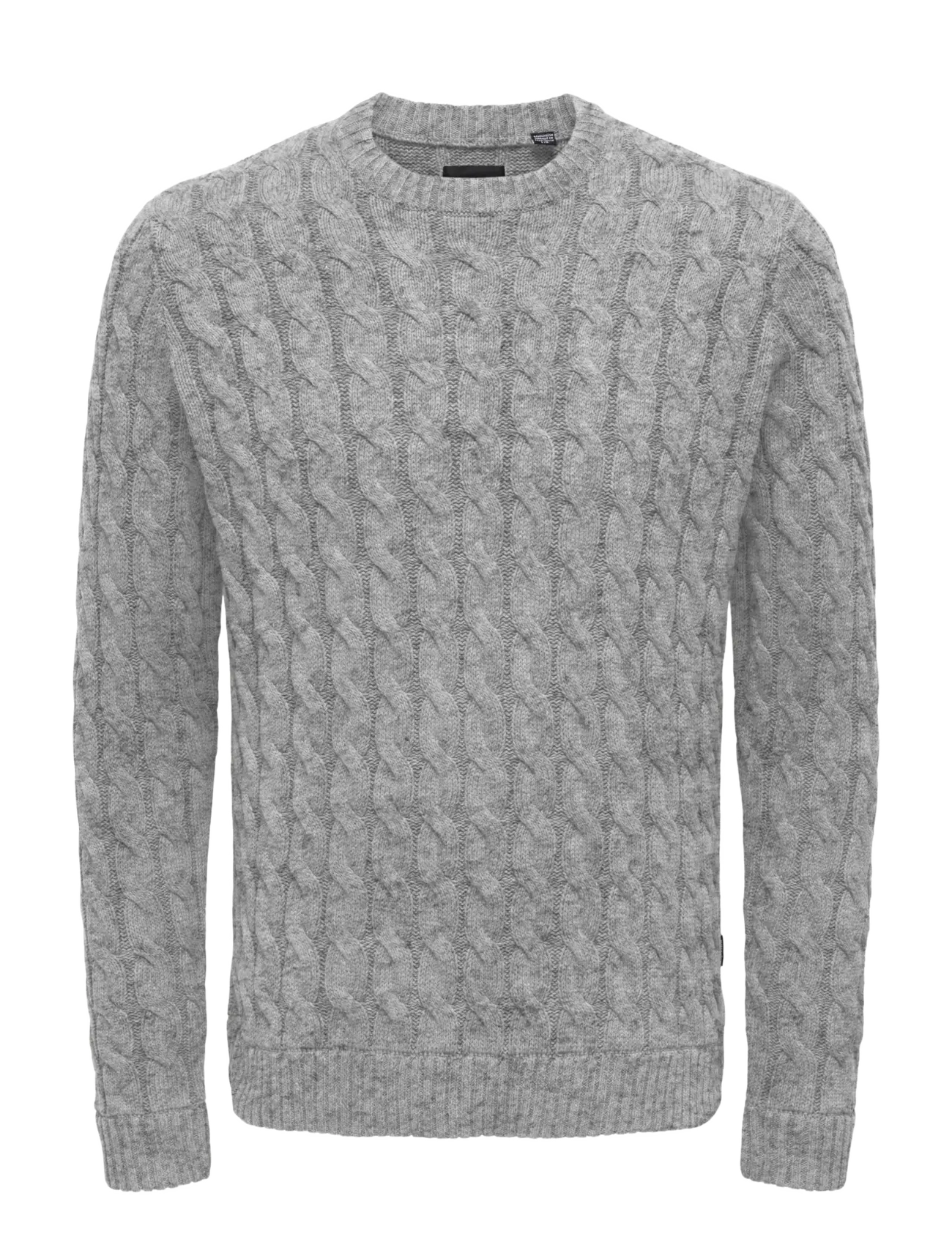 ONLY & SONS Onskicker Reg 3 Cable Crew Knit Grau - XXL - Herren