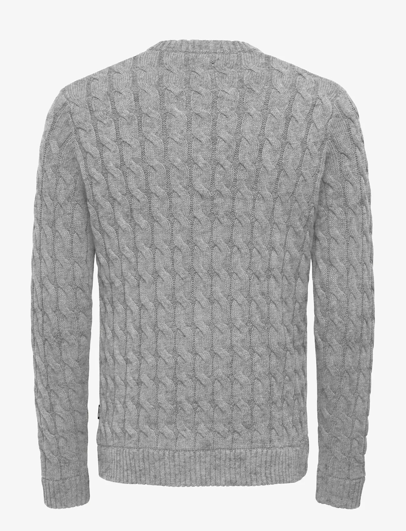 ONLY & SONS - ONSKICKER LIFE REG 3 CABLE CREW KNIT - Ümmarguse kaelusega kudumid - light grey melange - 1