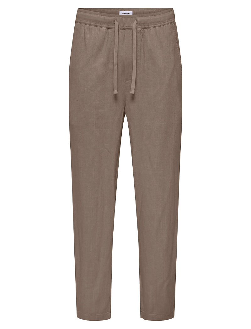 ONLY & SONS - ONSSINUS LOOSE VISC LIN 0075 PNT CS - leinenhosen - fossil - 0