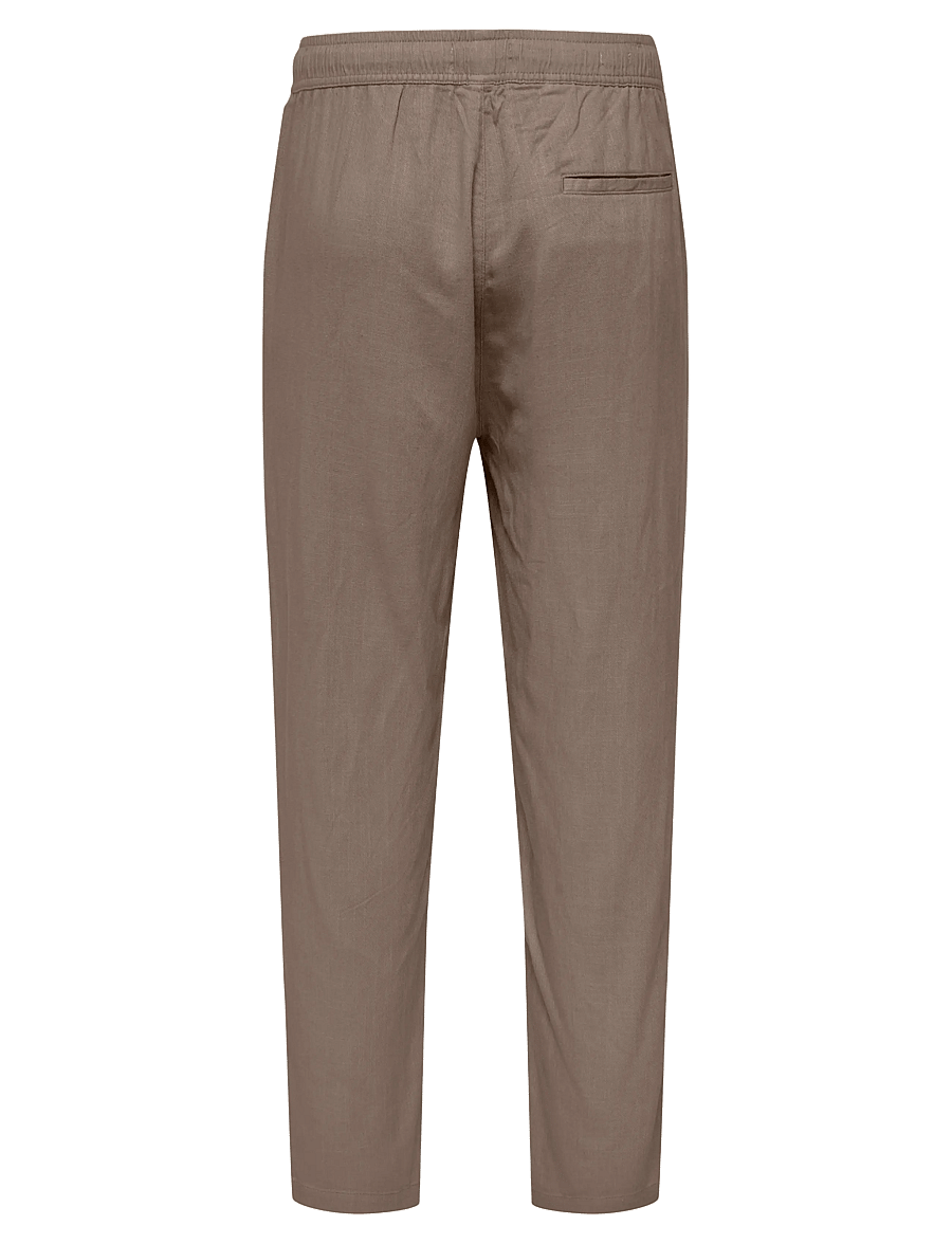 ONLY & SONS - ONSSINUS LOOSE VISC LIN 0075 PNT CS - leinenhosen - fossil - 1