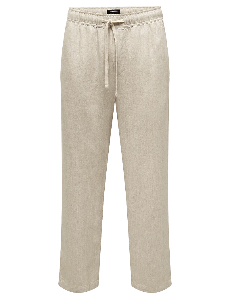 ONLY & SONS - ONSSINUS LOOSE VISC LIN 0075 PNT CS - leinenhosen - oatmeal - 0