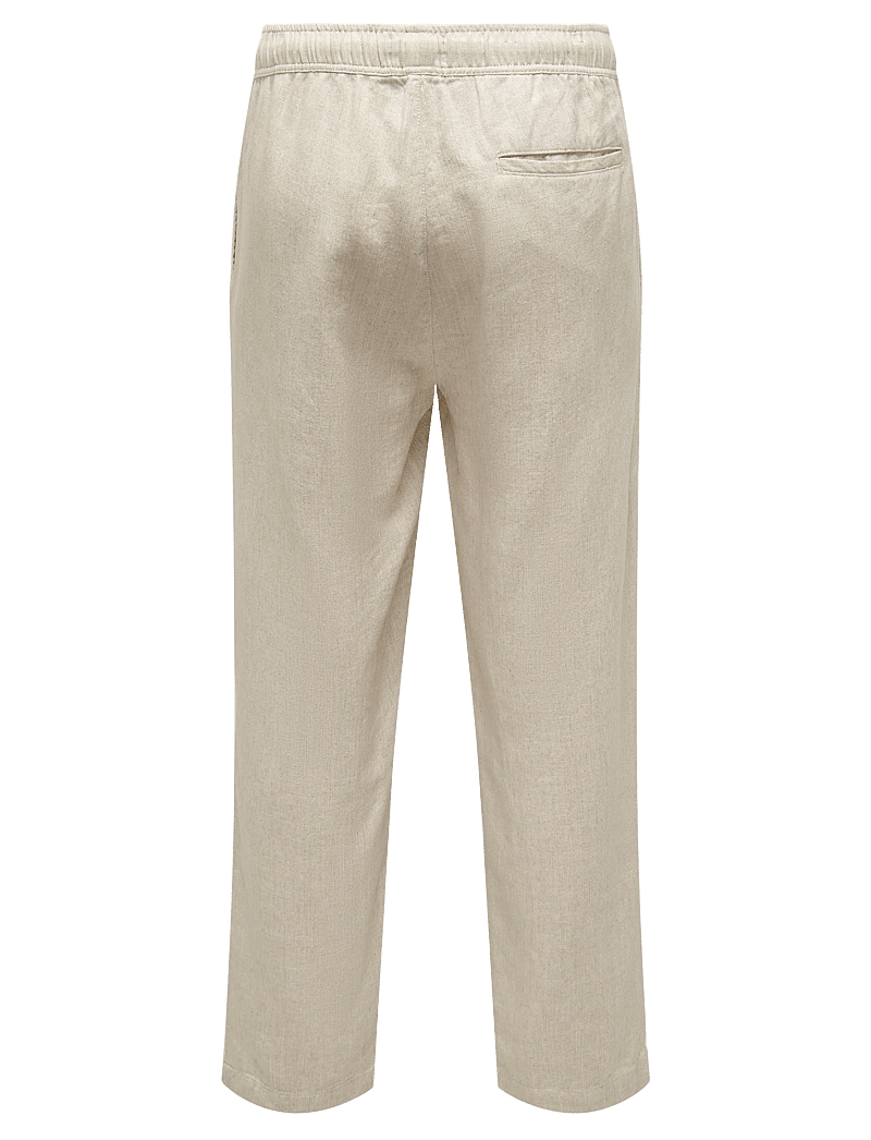 ONLY & SONS - ONSSINUS LOOSE VISC LIN 0075 PNT CS - leinenhosen - oatmeal - 1