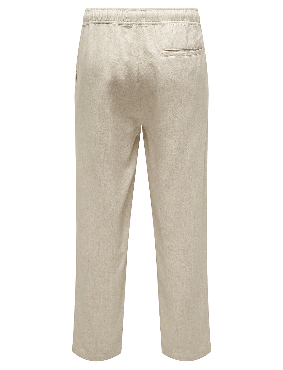 ONLY & SONS - ONSSINUS LOOSE VISC LIN 0075 PNT CS - leinenhosen - oatmeal - 1