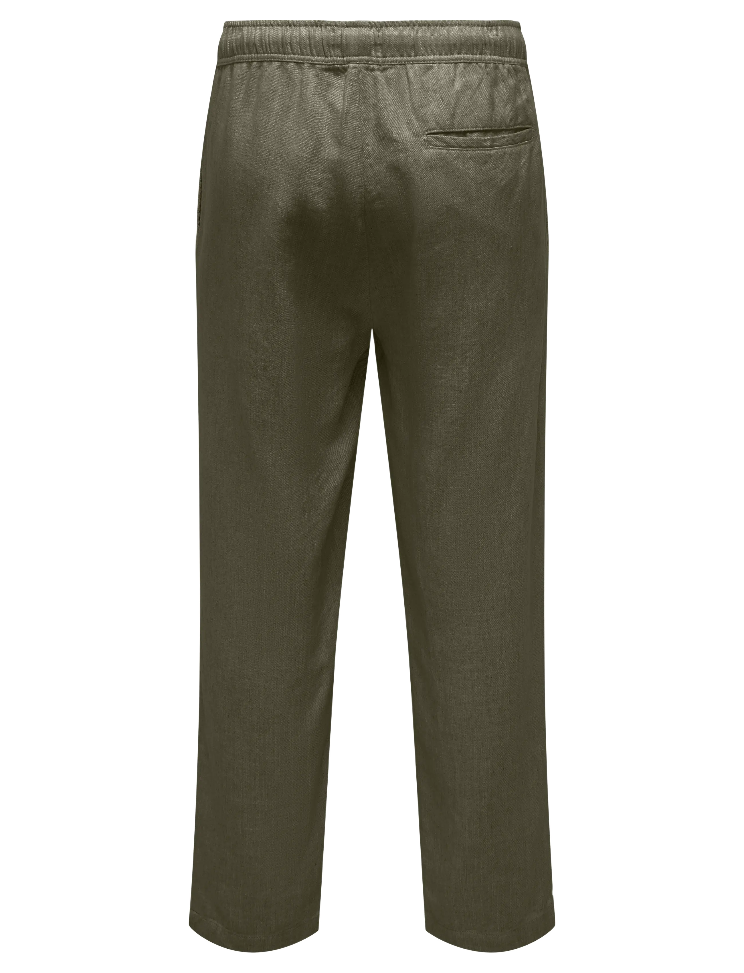 ONLY & SONS - ONSSINUS LOOSE VISC LIN 0075 PNT CS - leinenhosen - olive night - 1