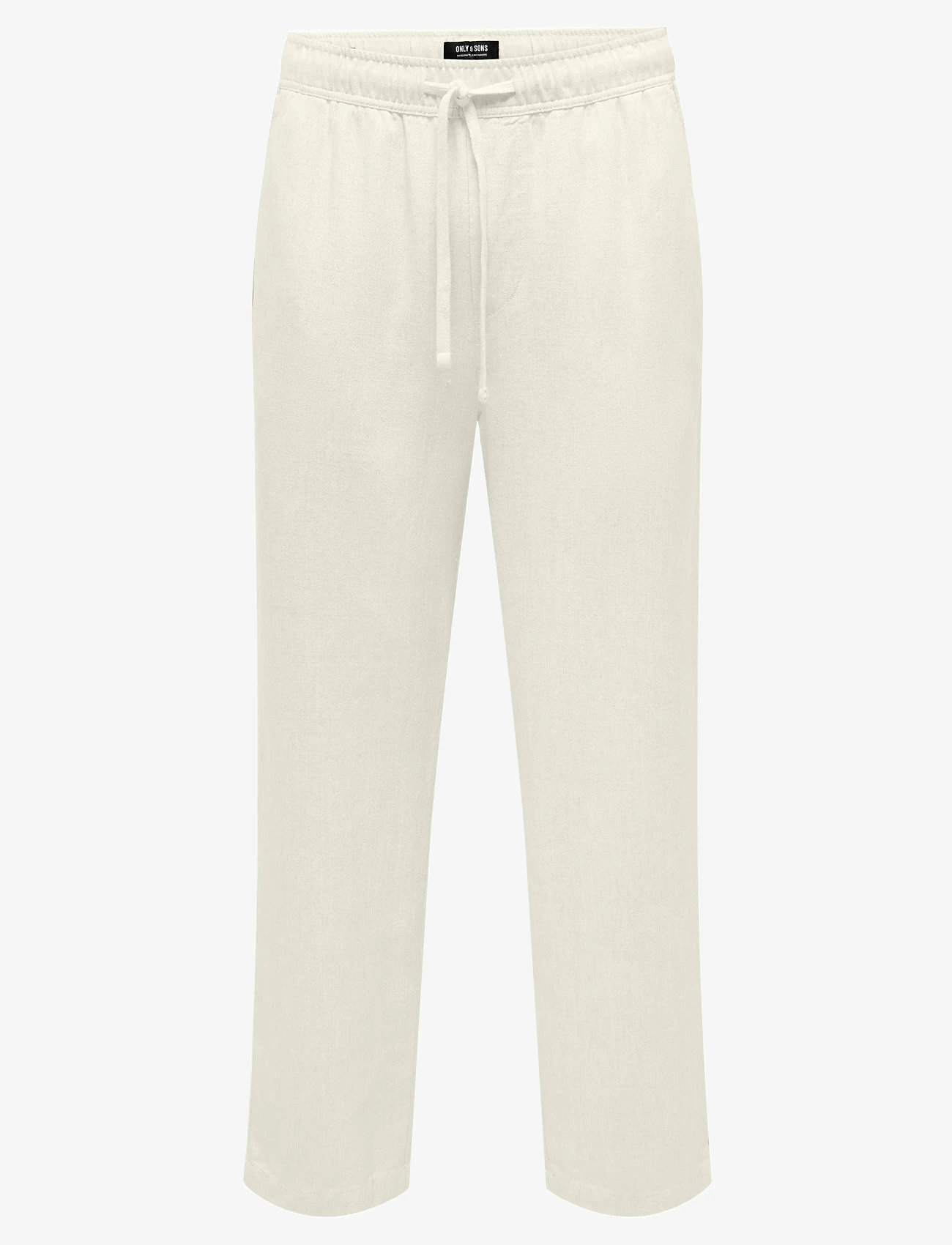 ONLY & SONS - ONSSINUS LOOSE VISC LIN 0075 PNT CS - leinenhosen - white - 0