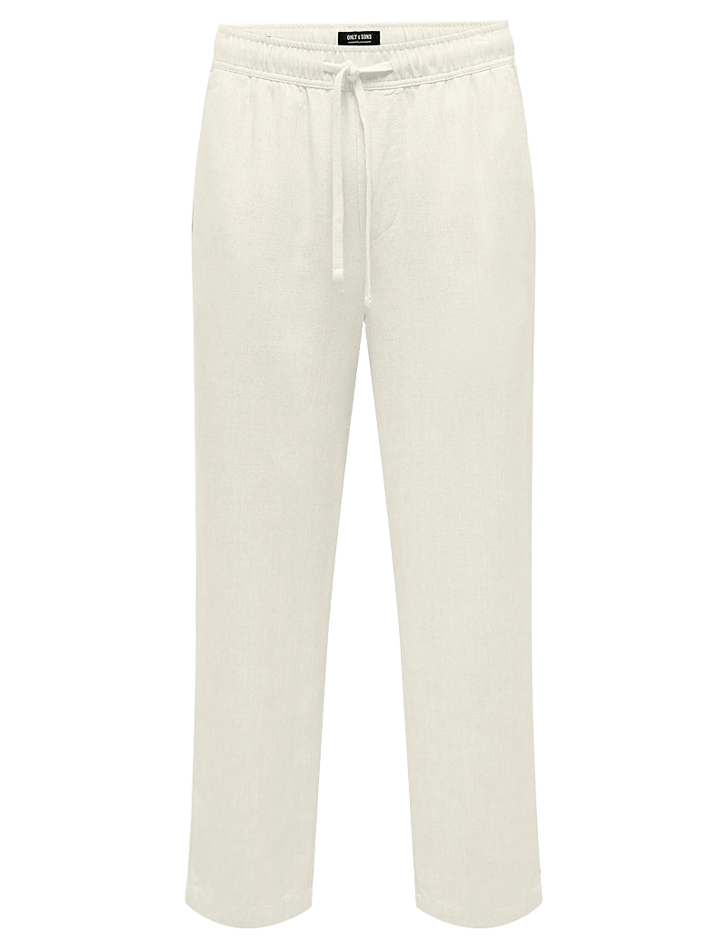 ONLY & SONS - ONSSINUS LOOSE VISC LIN 0075 PNT CS - leinenhosen - white - 0