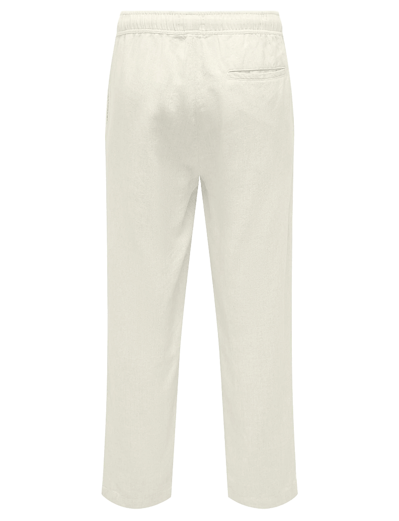 ONLY & SONS - ONSSINUS LOOSE VISC LIN 0075 PNT CS - leinenhosen - white - 1