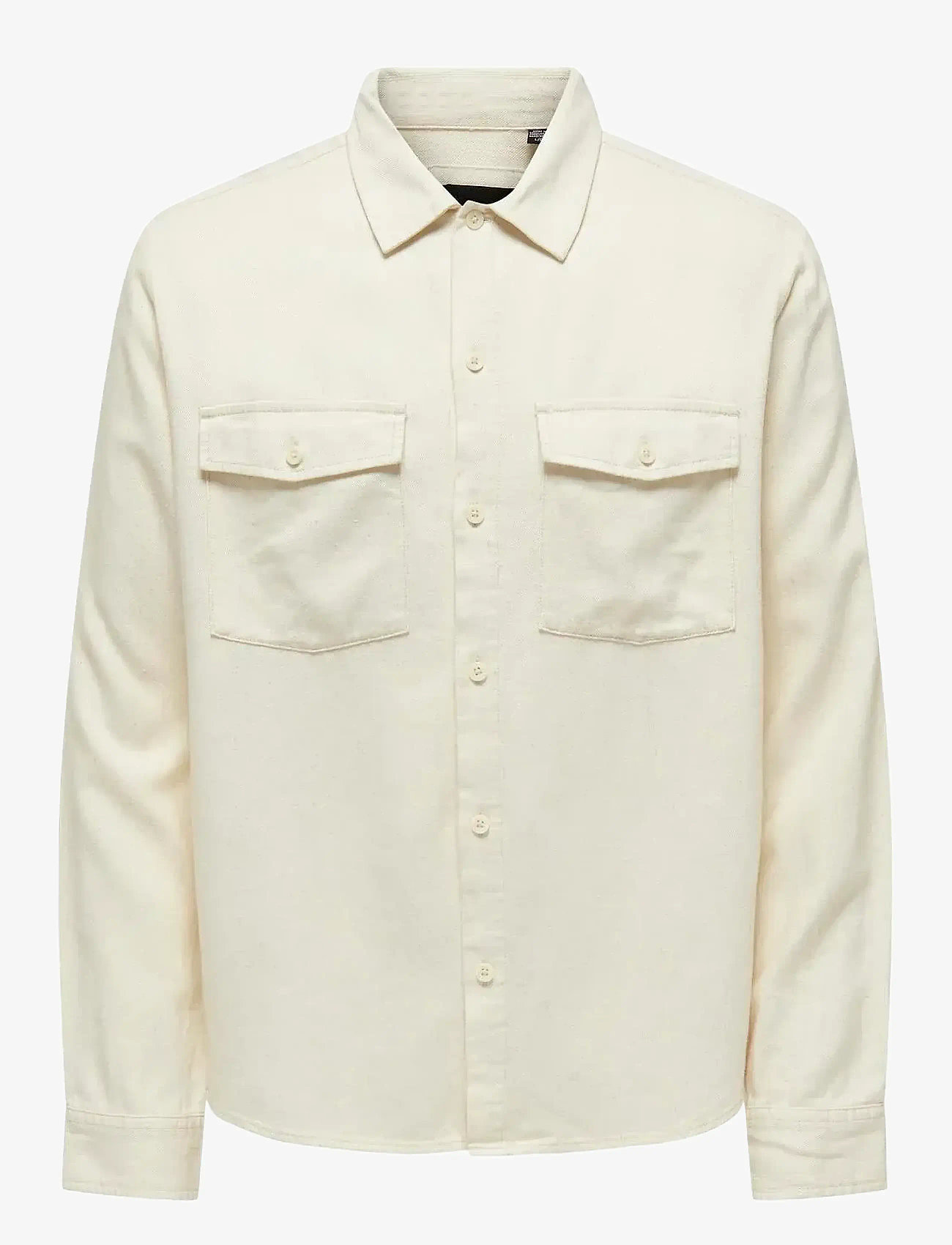 ONLY & SONS - ONSKARI LS SHIRT VISC LIN 0075 CS - white - 0