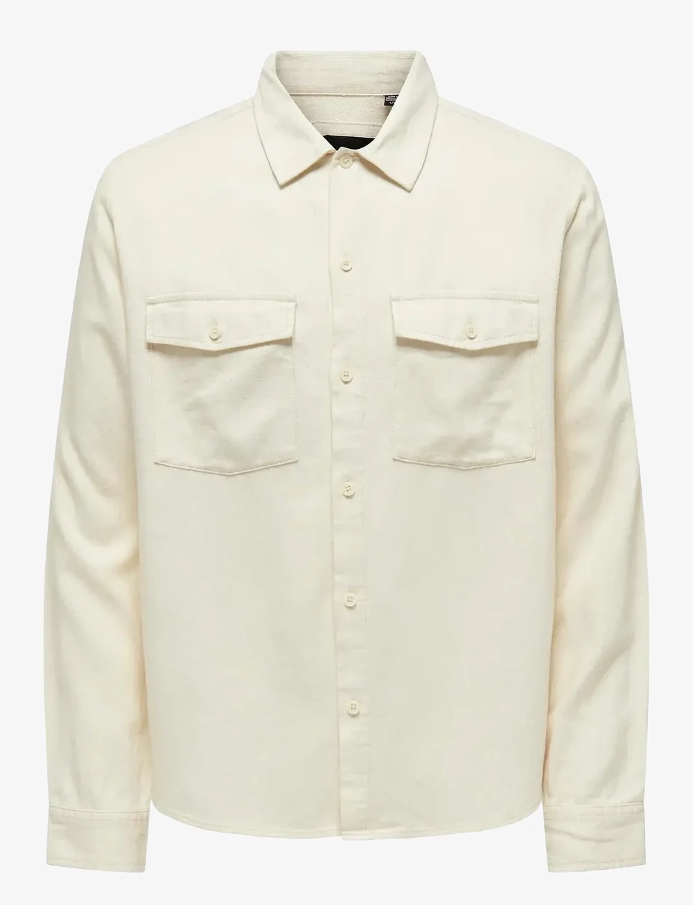 ONLY & SONS - ONSKARI LS SHIRT VISC LIN 0075 CS - linneskjortor - white - 0