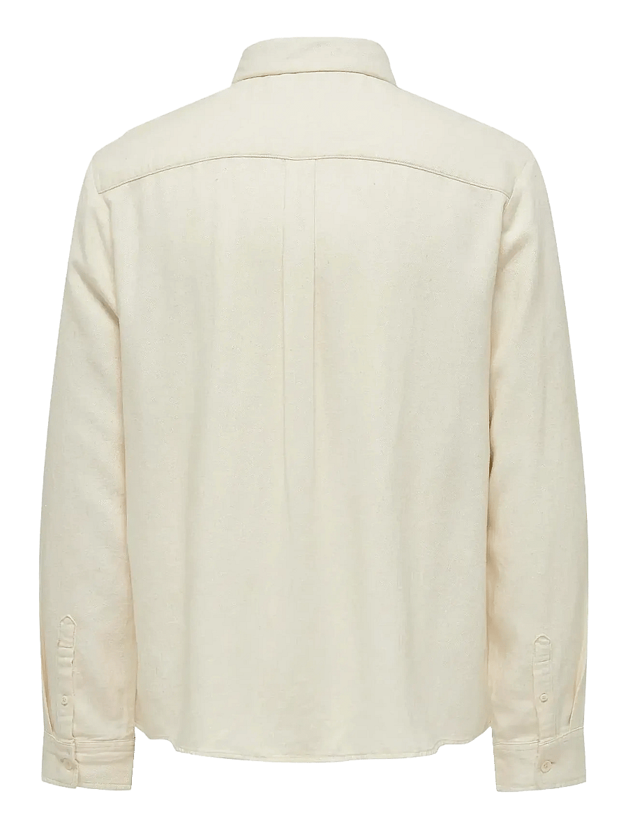 ONLY & SONS - ONSKARI LS SHIRT VISC LIN 0075 CS - white - 1