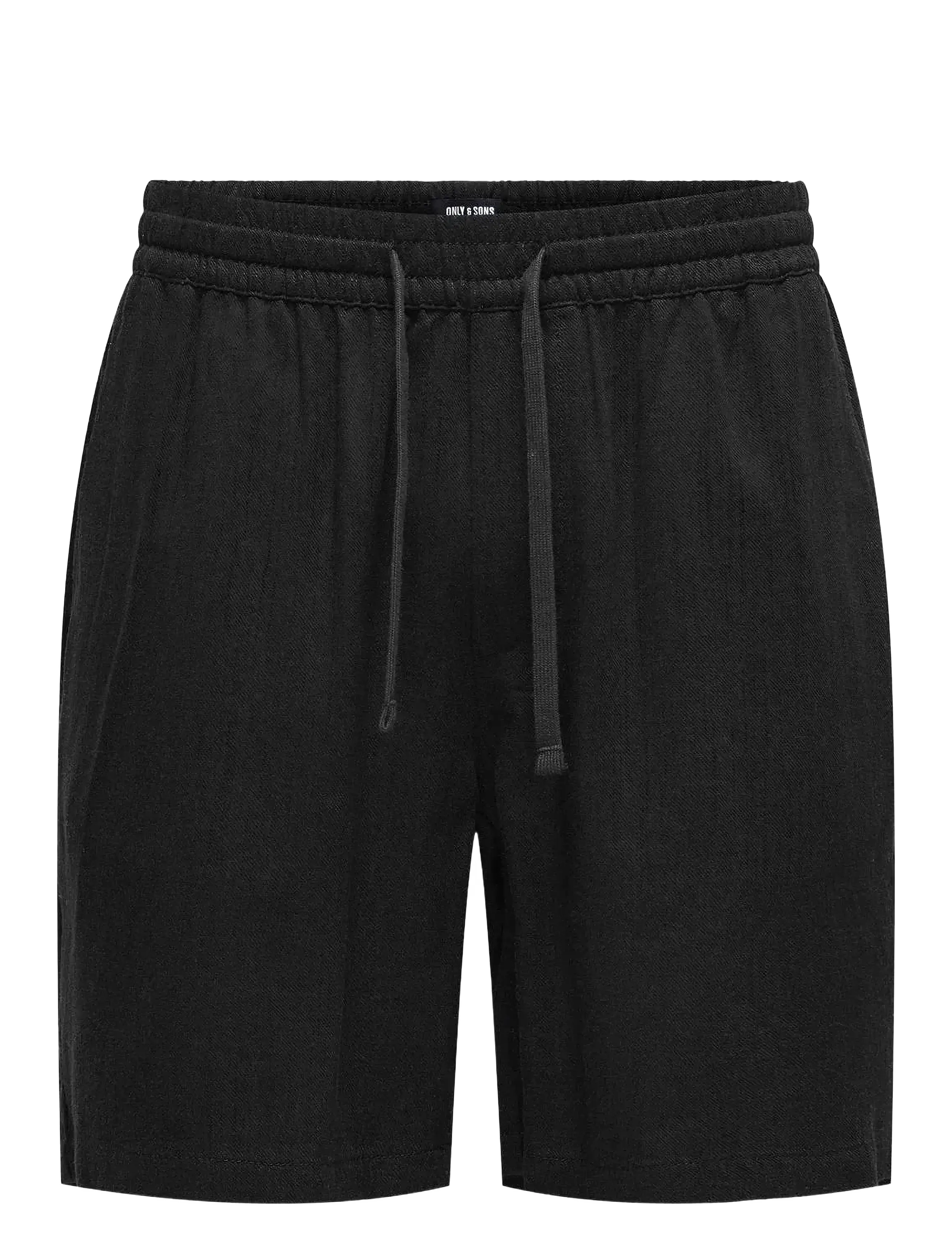 ONLY & SONS Onstel Visc Lin Shorts 0075 Cs Schwarz - S - Herren
