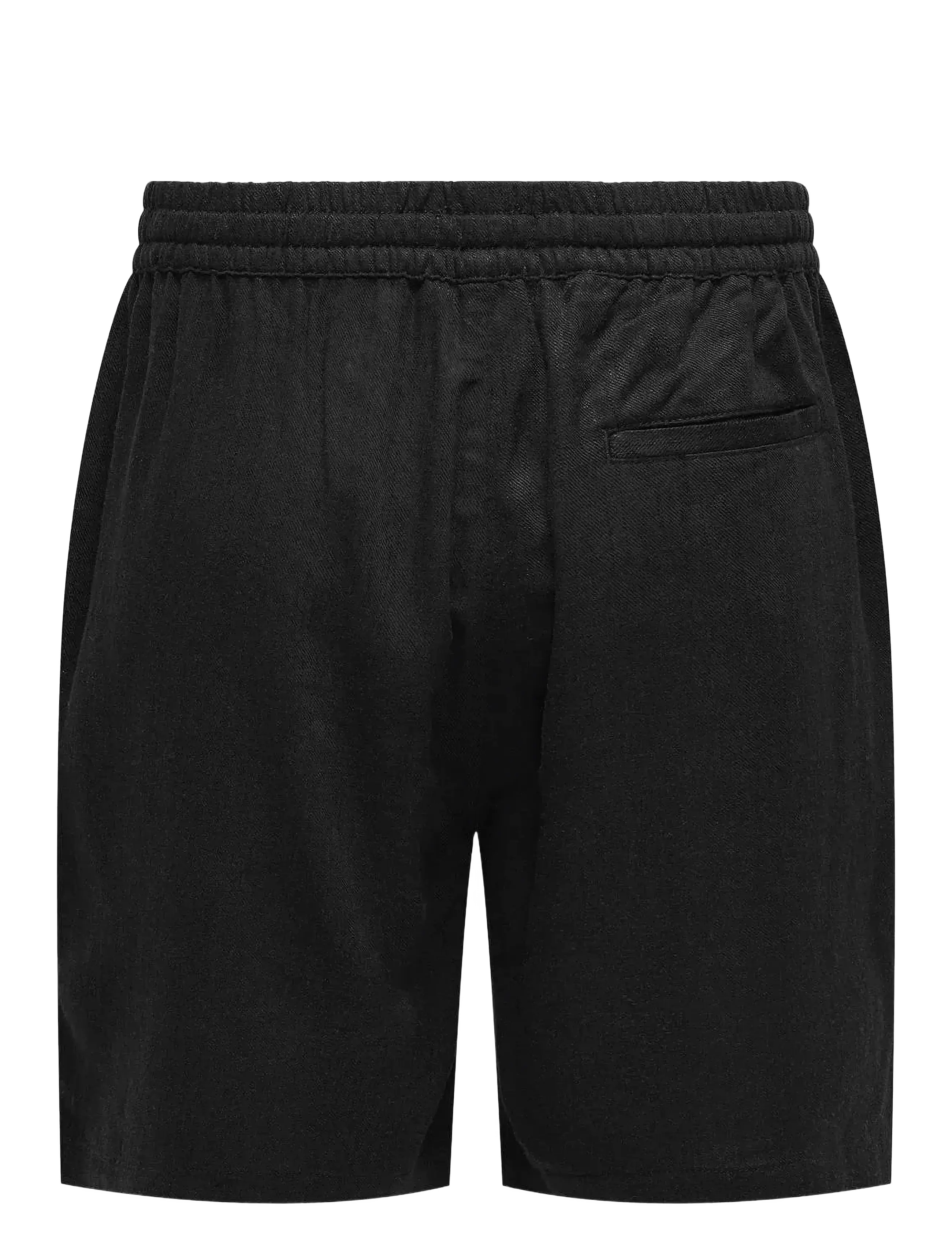 ONLY & SONS - ONSTEL VISC LIN SHORTS 0075 CS - leinen-shorts - black - 1