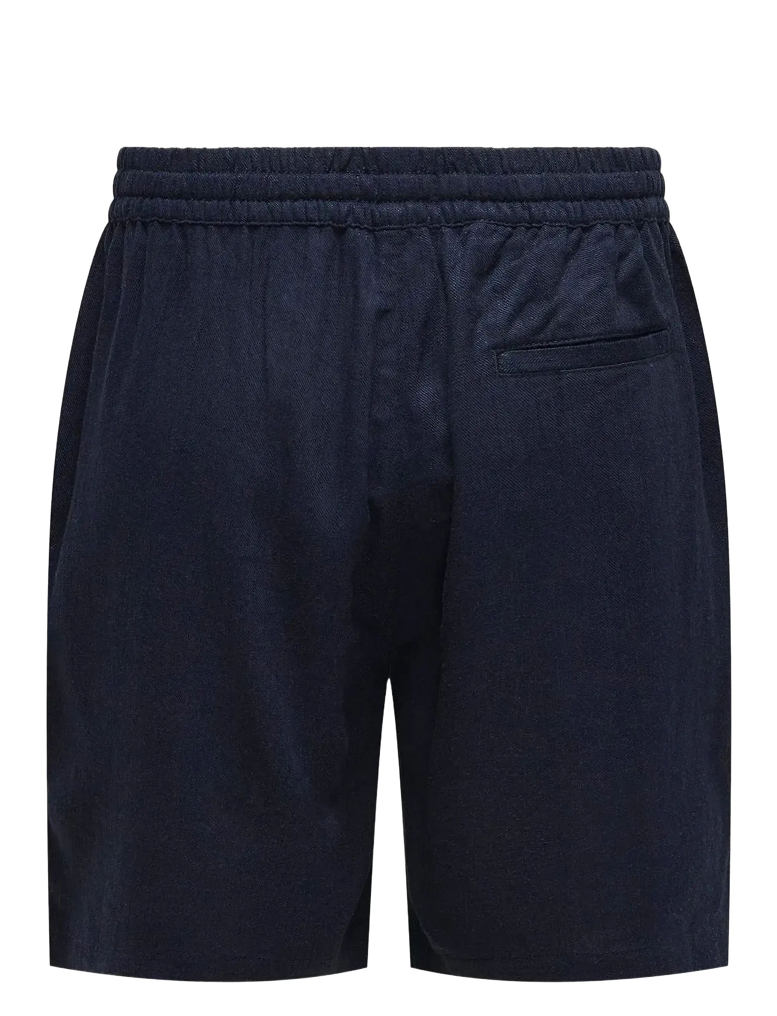 ONLY & SONS - ONSTEL VISC LIN SHORTS 0075 CS - leinen-shorts - dark navy - 1