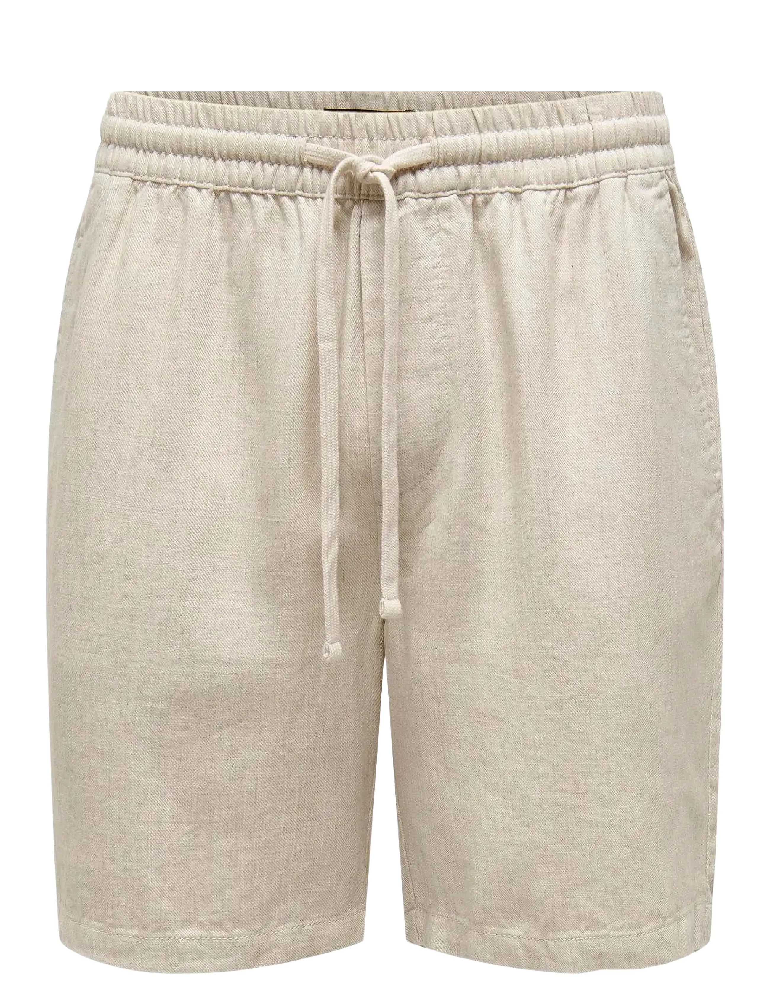 ONLY & SONS Onstel Visc Lin Shorts 0075 Cs, S, Shorts, Creme - Casual, Männerswear
