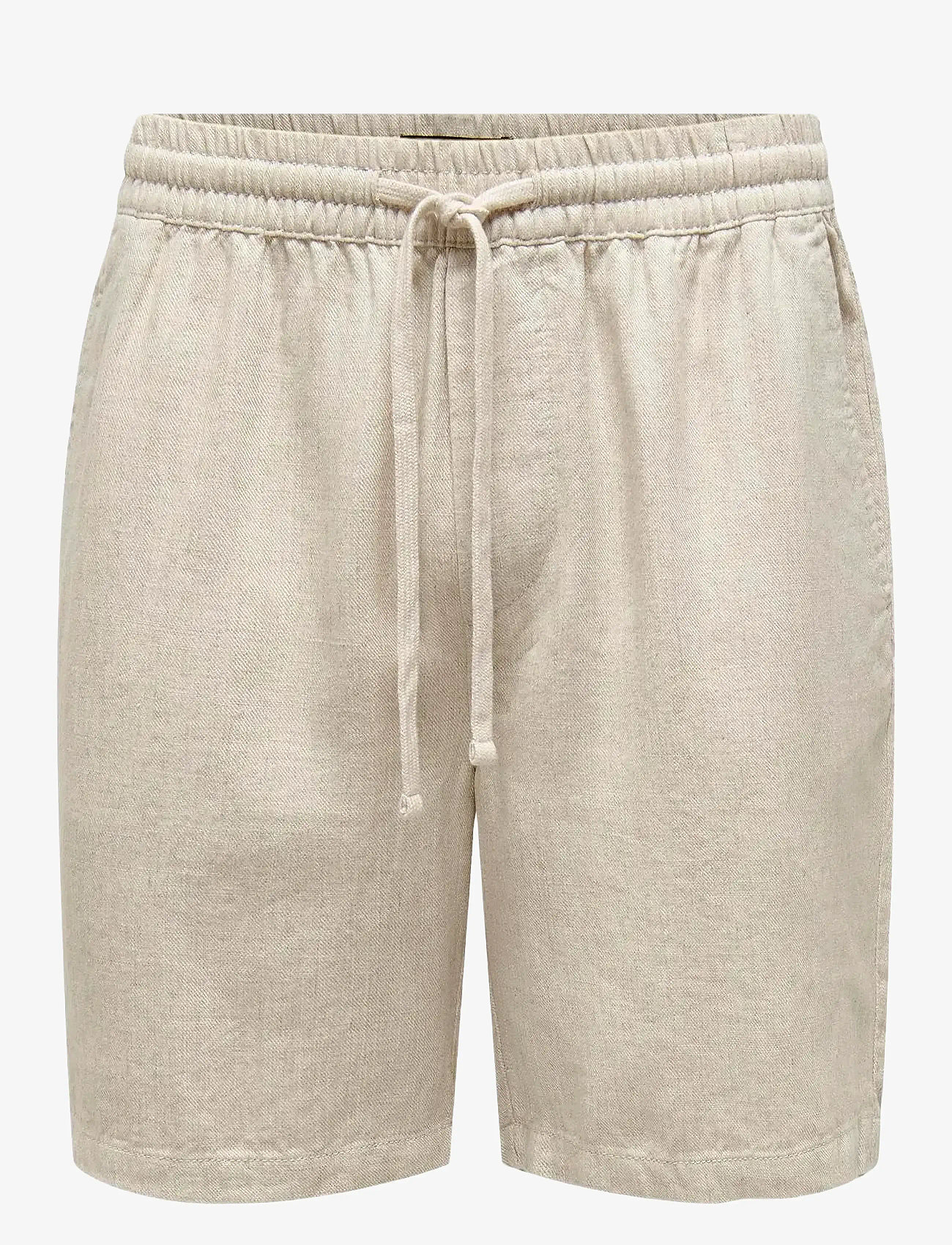 ONLY & SONS - ONSTEL VISC LIN SHORTS 0075 CS - hørshorts - oatmeal - 0