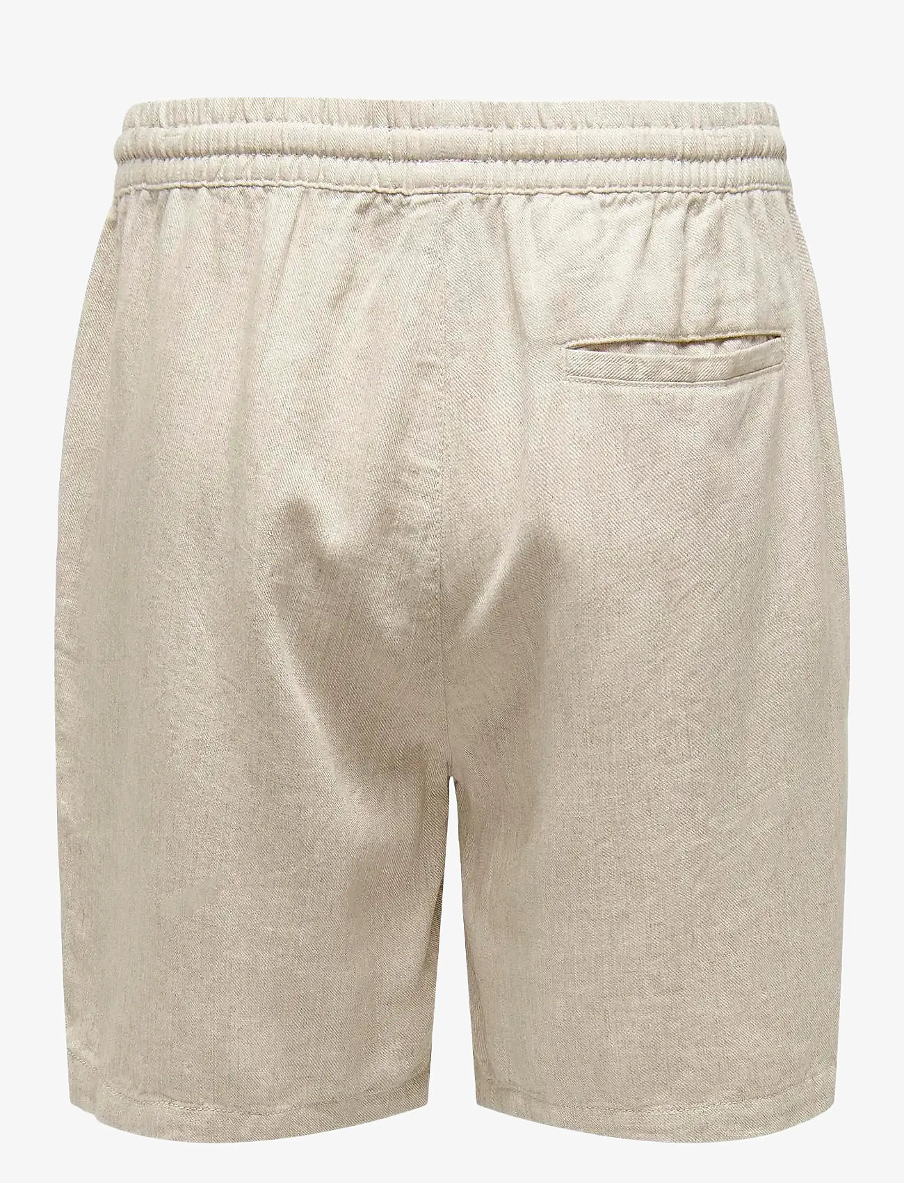 ONLY & SONS - ONSTEL VISC LIN SHORTS 0075 CS - hørshorts - oatmeal - 1