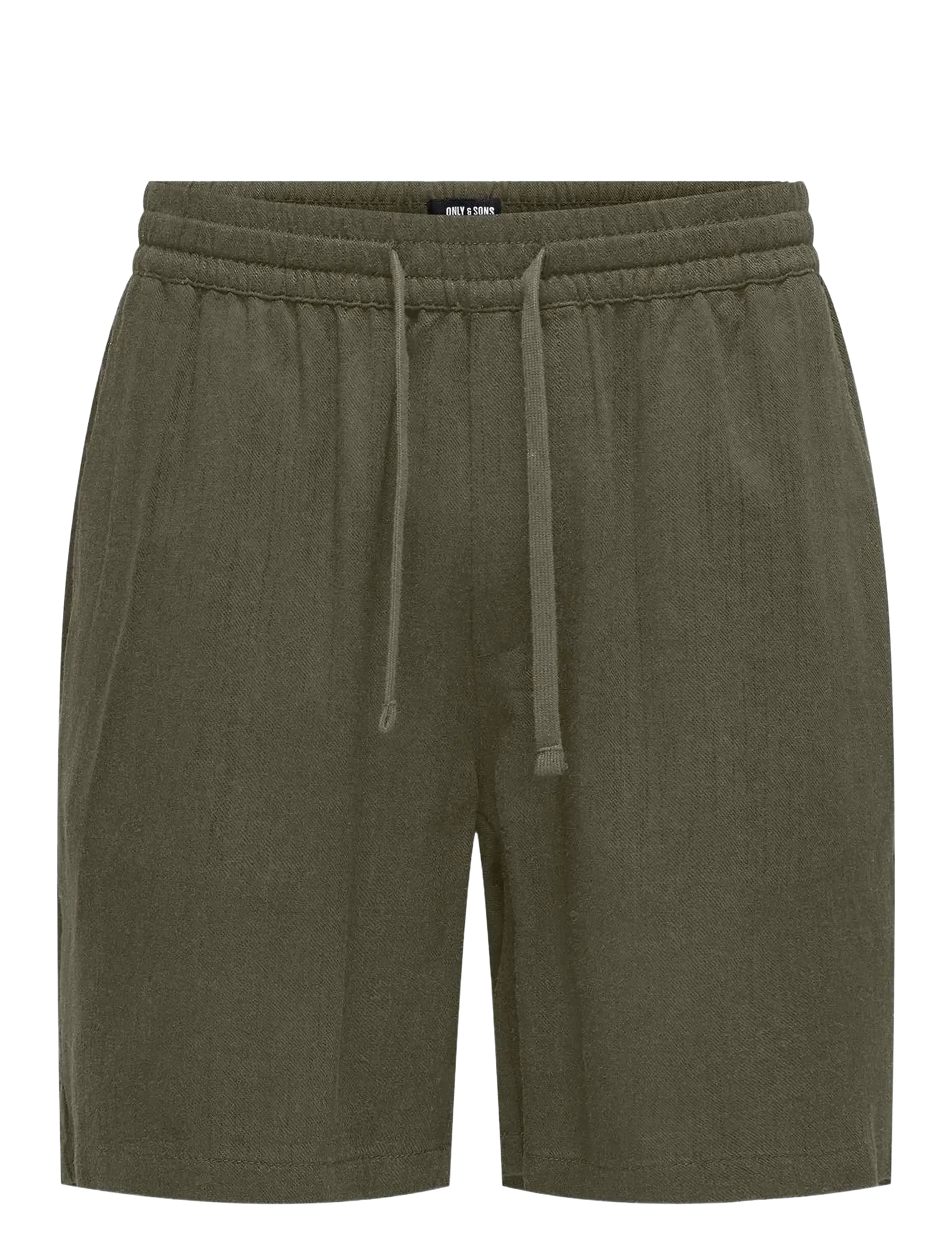 ONLY & SONS Onstel Visc Lin Shorts 0075 Cs, XS, Green, Shorts > Afslappet, Herre