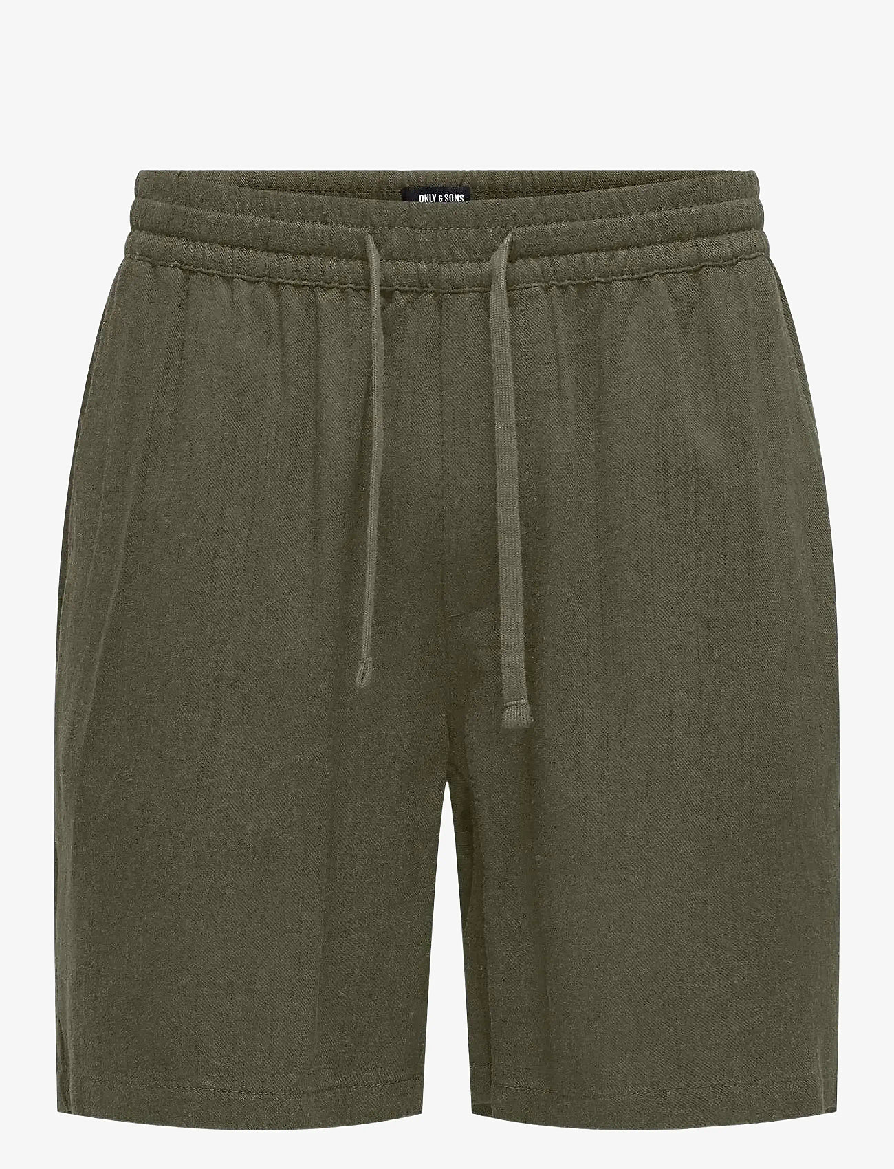 ONLY & SONS - ONSTEL VISC LIN SHORTS 0075 CS - die niedrigsten preise - olive night - 0