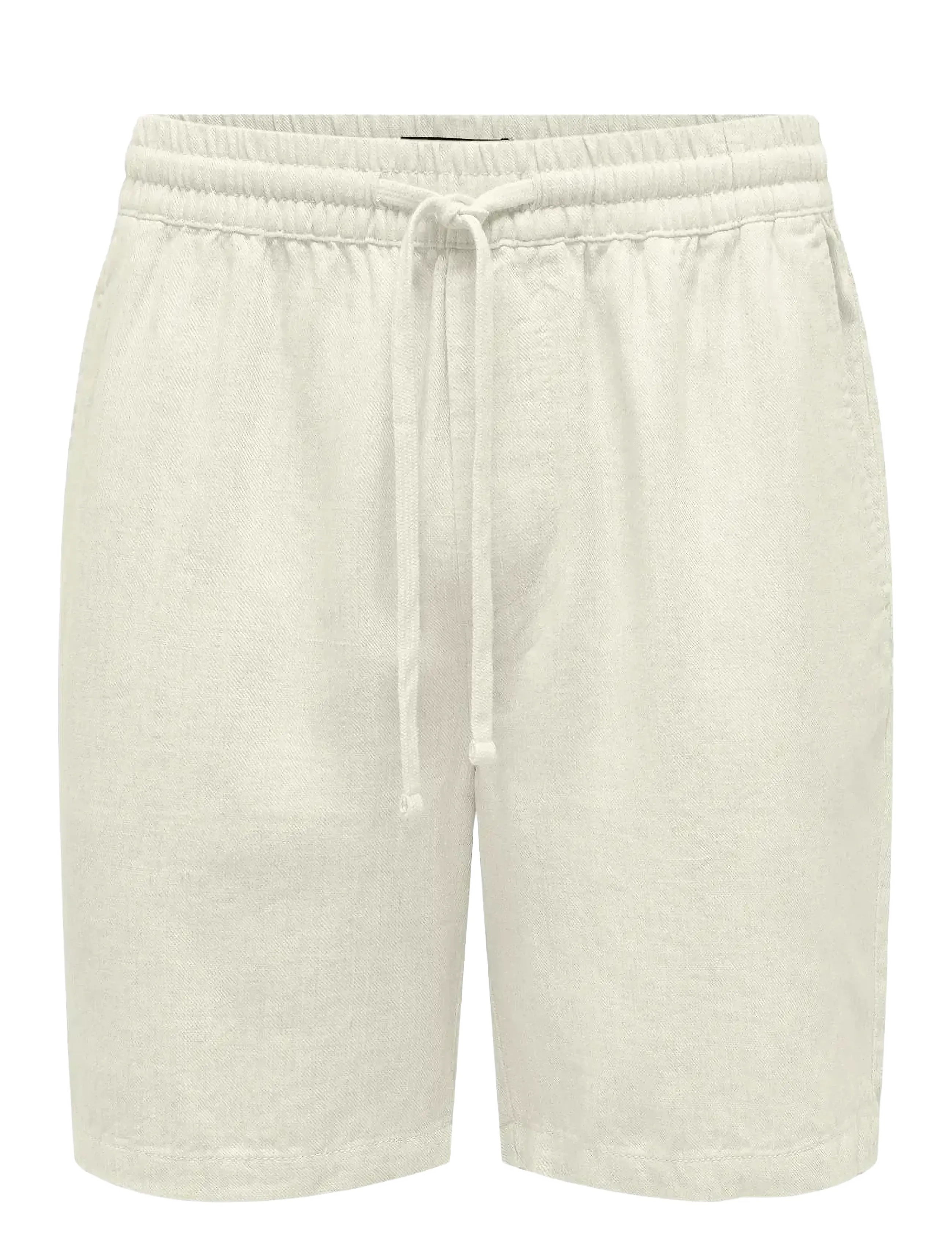 ONLY & SONS Onstel Visc Lin Shorts 0075 Cs, XXL, White, Shorts > Afslappet, Herre