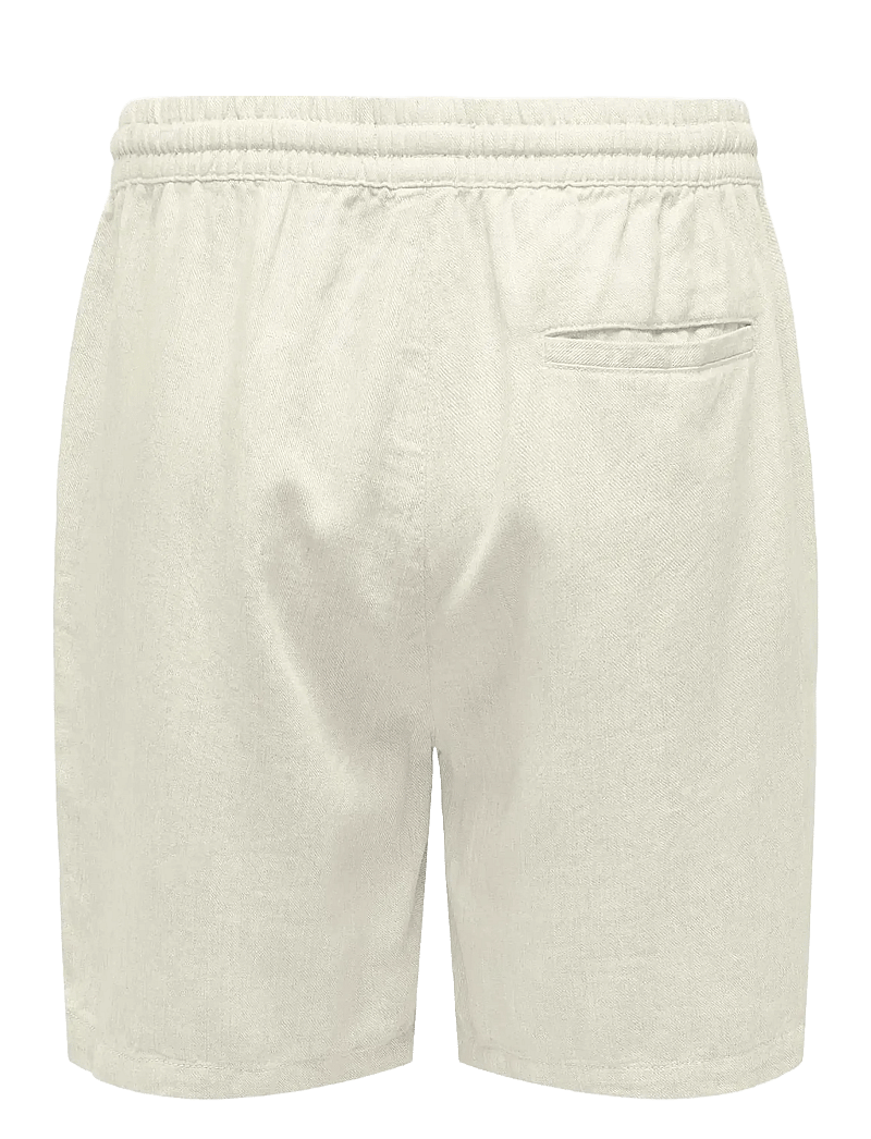 ONLY & SONS - ONSTEL VISC LIN SHORTS 0075 CS - leinen-shorts - white - 1