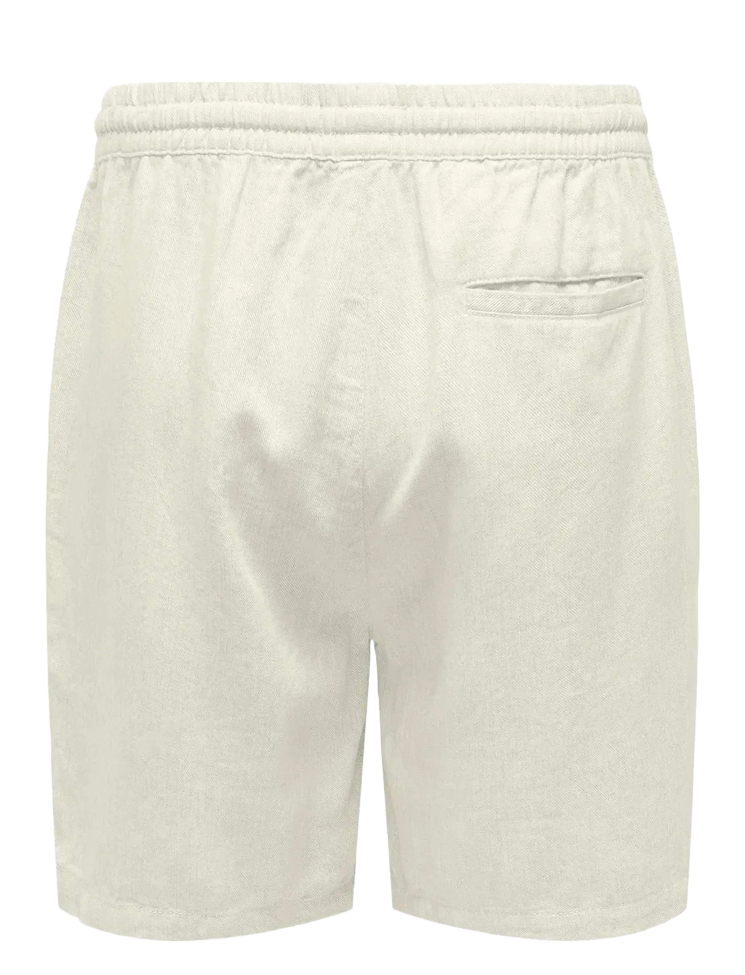 ONLY & SONS - ONSTEL VISC LIN SHORTS 0075 CS - hørshorts - white - 1