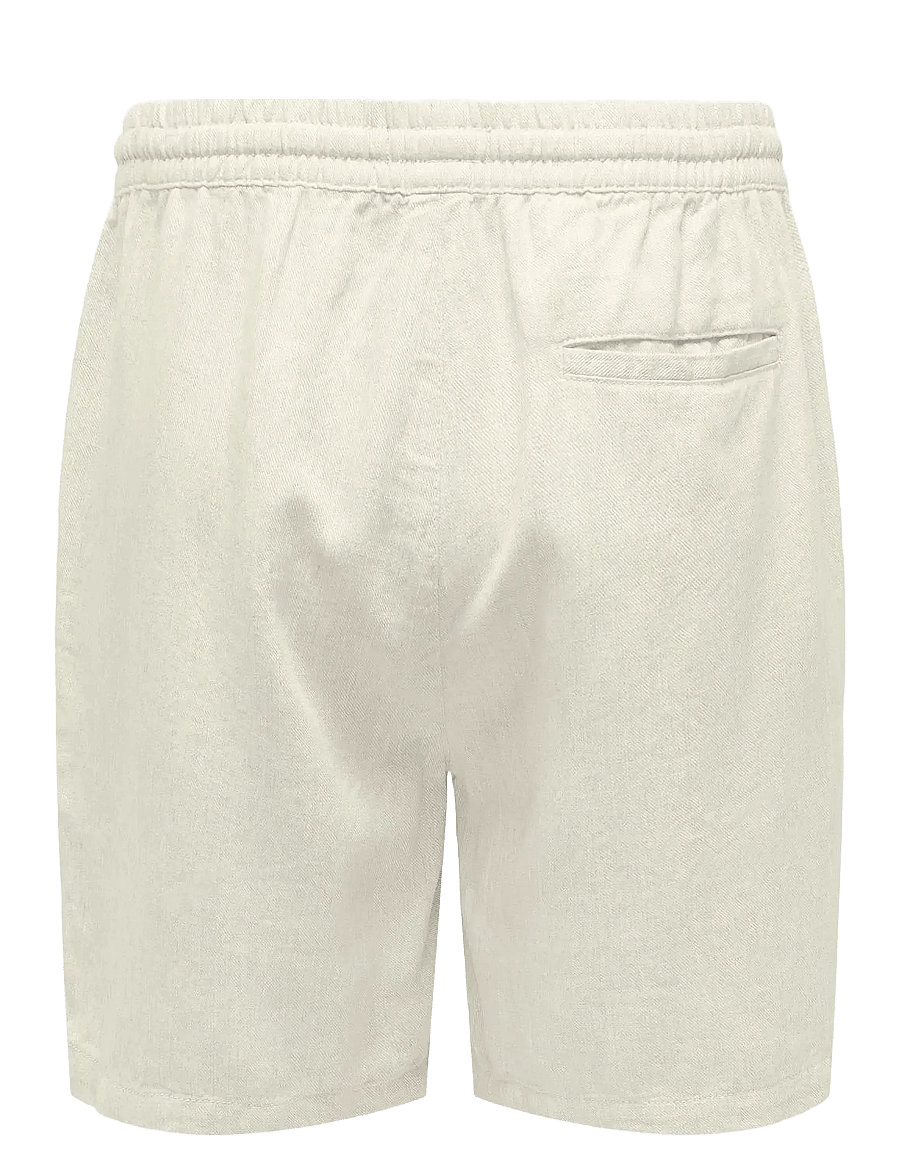 ONLY & SONS - ONSTEL VISC LIN SHORTS 0075 CS - hørshorts - white - 1