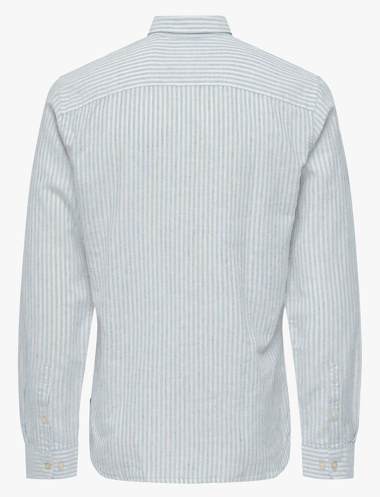ONLY & SONS - ONSCAIDEN LIFE LS STRIPE LINEN NOOS - stribede skjorter - cashmere blue - 2