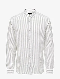 ONSCAIDEN LS STRIPE LINEN SHIRT 660 NOOS, ONLY & SONS
