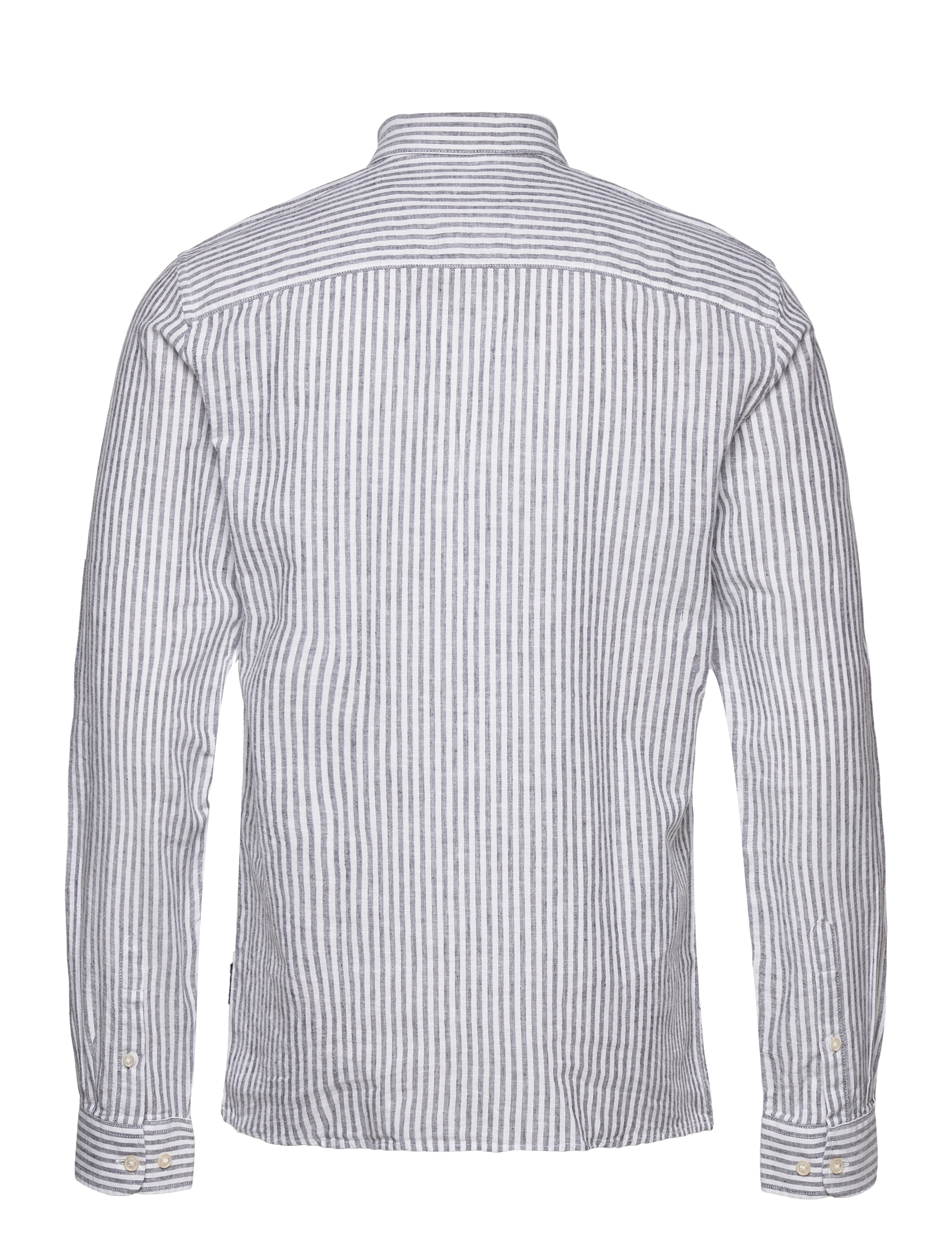 ONLY & SONS - ONSCAIDEN LIFE LS STRIPE LINEN NOOS - randiga skjortor - dark navy - 2