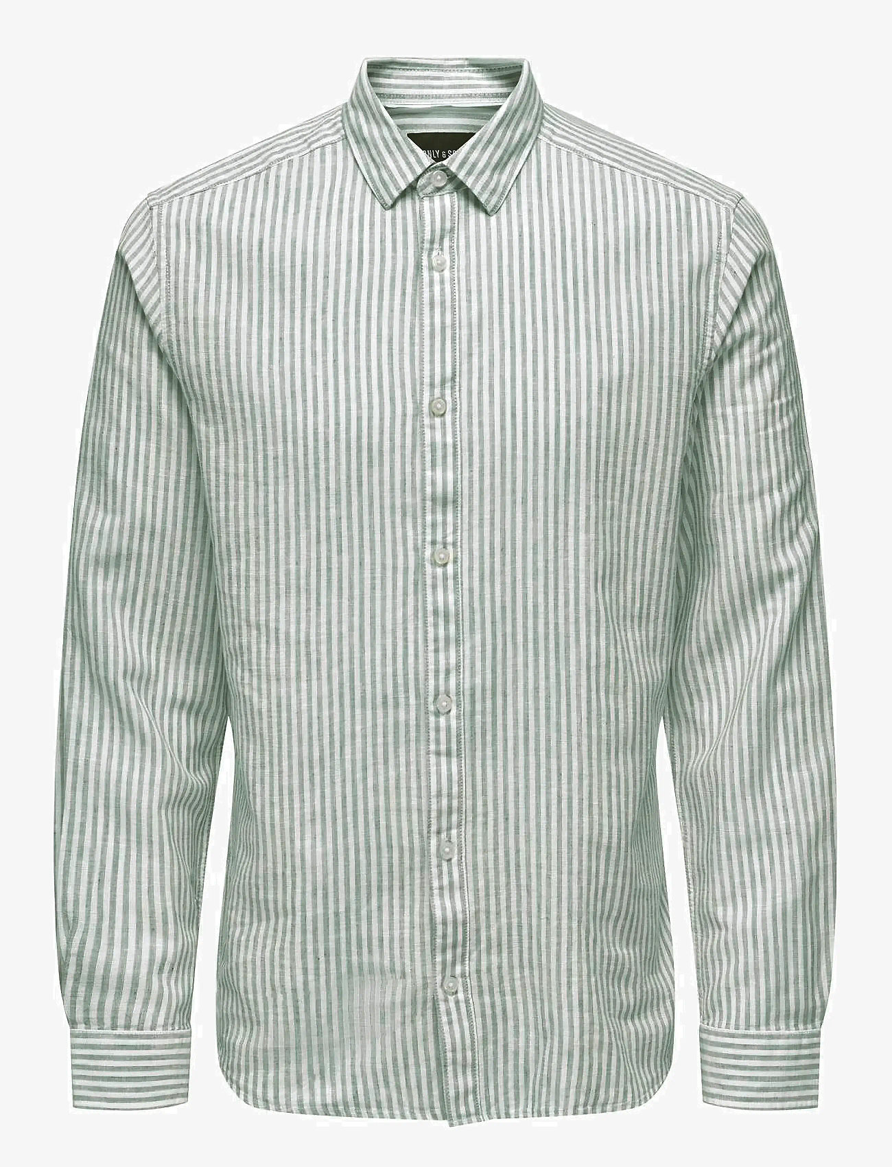 ONLY & SONS - ONSCAIDEN LIFE LS STRIPE LINEN NOOS - gestreifte hemden - sea spray - 1