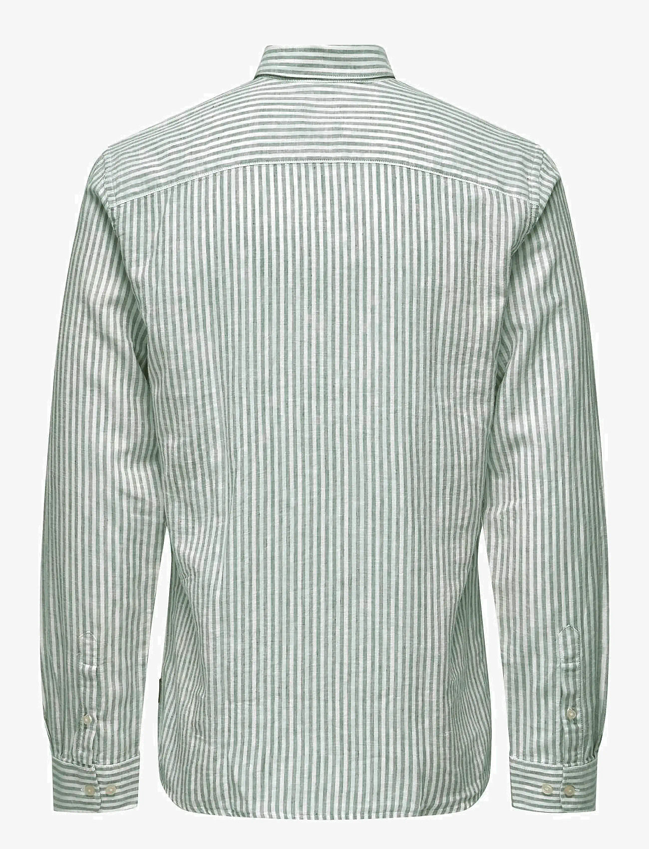 ONLY & SONS - ONSCAIDEN LIFE LS STRIPE LINEN NOOS - gestreifte hemden - sea spray - 2