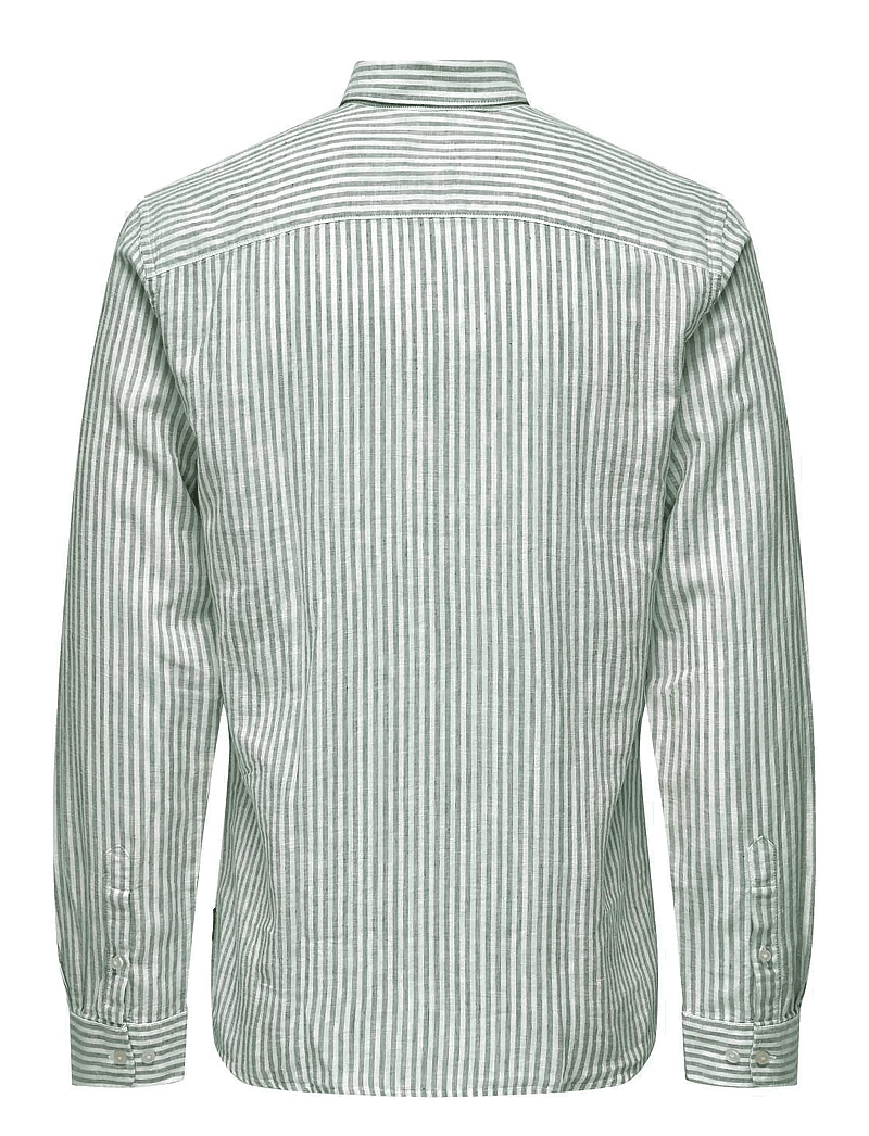 ONLY & SONS - ONSCAIDEN LIFE LS STRIPE LINEN NOOS - gestreifte hemden - sea spray - 2