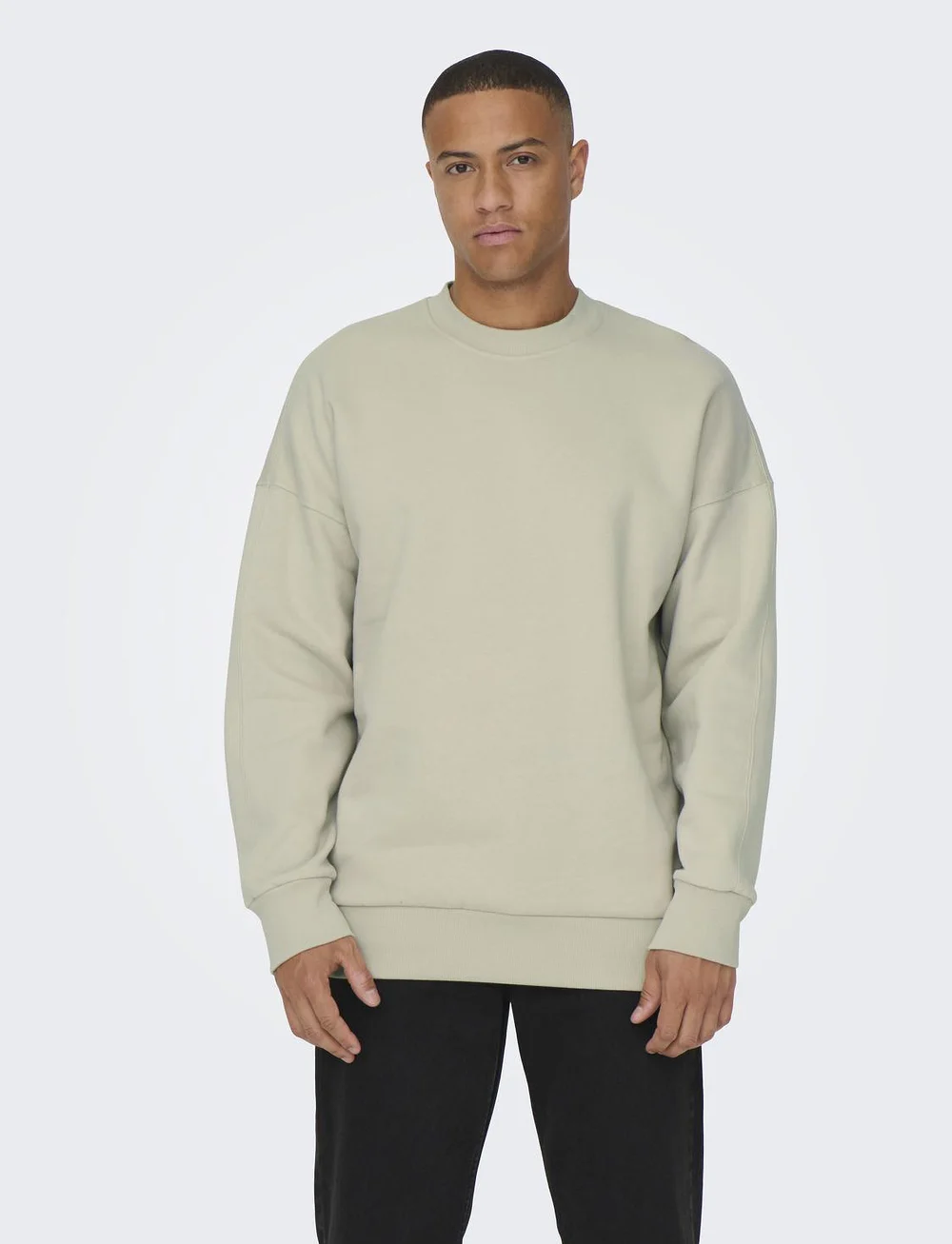 ONLY & SONS - ONSDAN LIFE RLX HEAVY SWEAT CREW - kollektionen - silver lining - 0