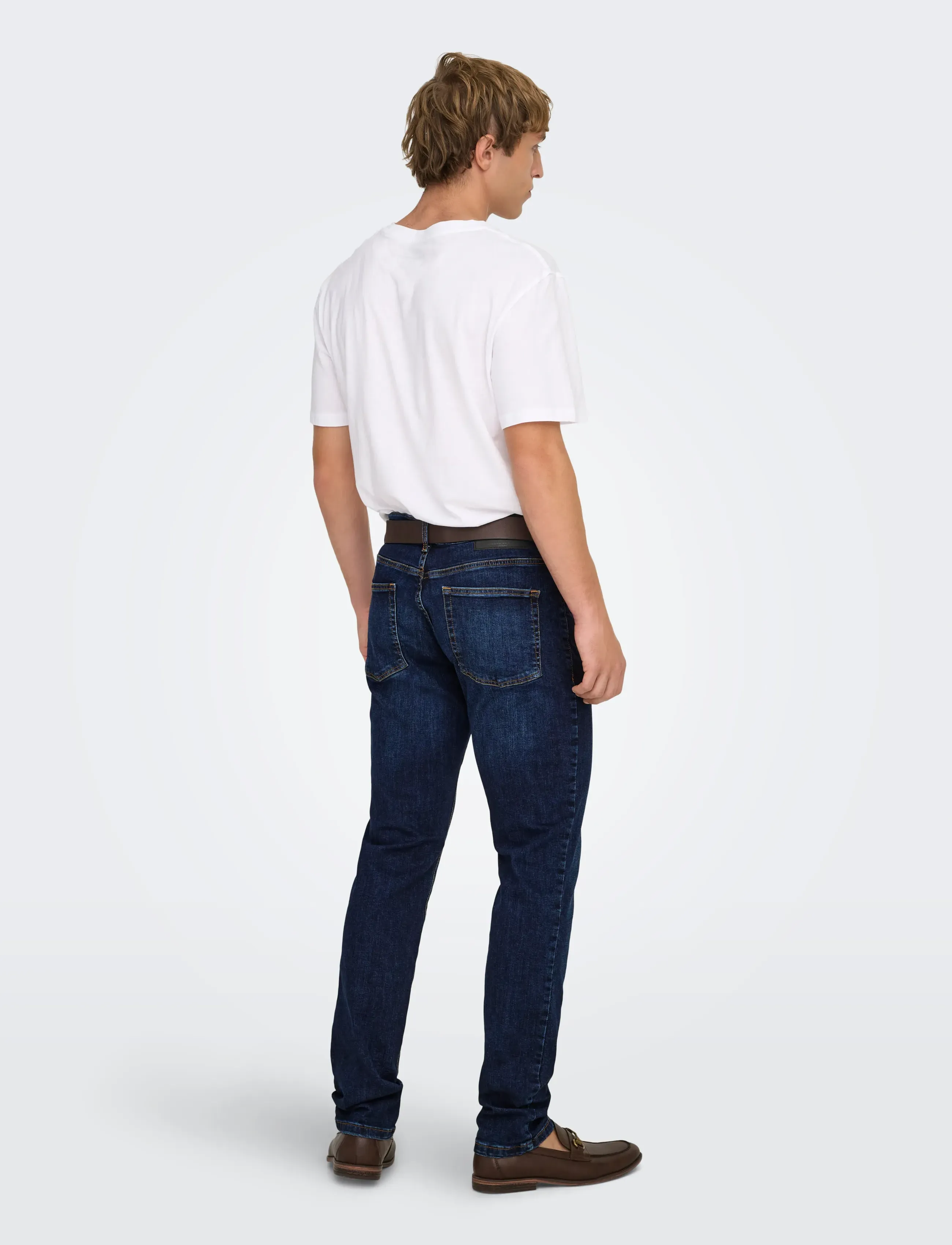 ONLY & SONS - ONSLOOM SLIM DB 6749 MAT DNM NOOS - slim fit jeans - dark blue denim - 3
