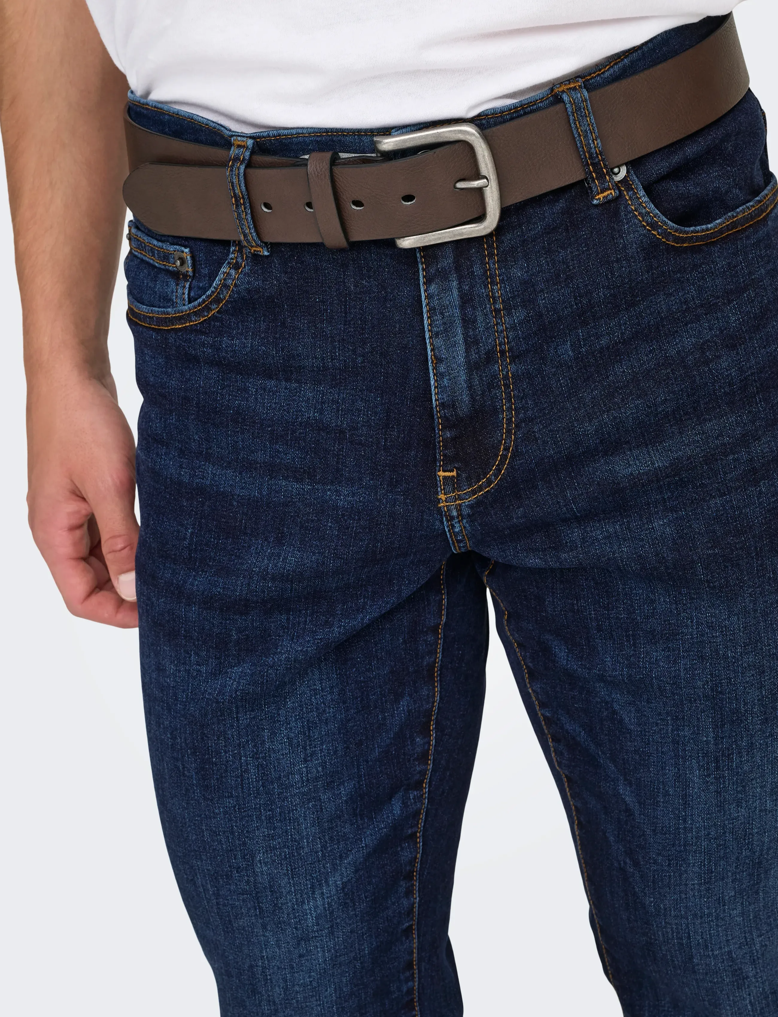 ONLY & SONS ONSLOOM SLIM DB 6749 MAT DNM NOOS - Streetstyle - DARK BLUE DENIM / blue