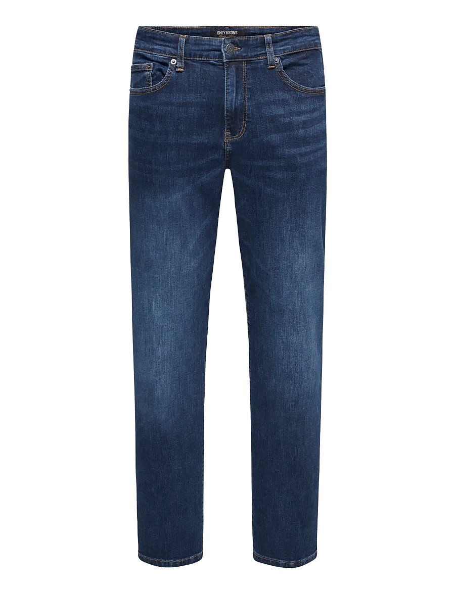 ONLY & SONS - ONSWEFT REG. DB 6752 MAT DNM NOOS - regular jeans - dark blue denim - 1