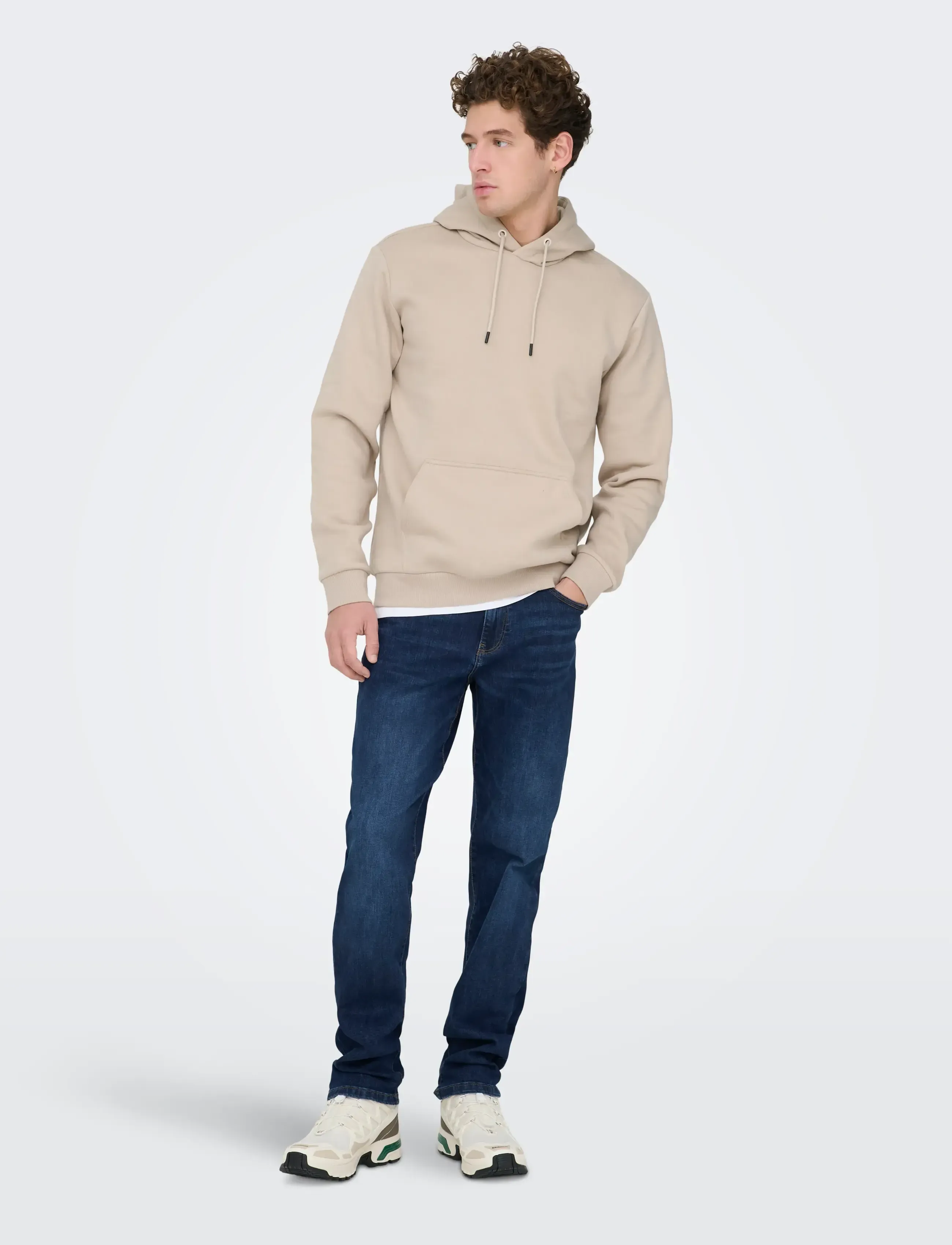 ONLY & SONS - ONSWEFT REG. DB 6752 MAT DNM NOOS - regular jeans - dark blue denim - 4